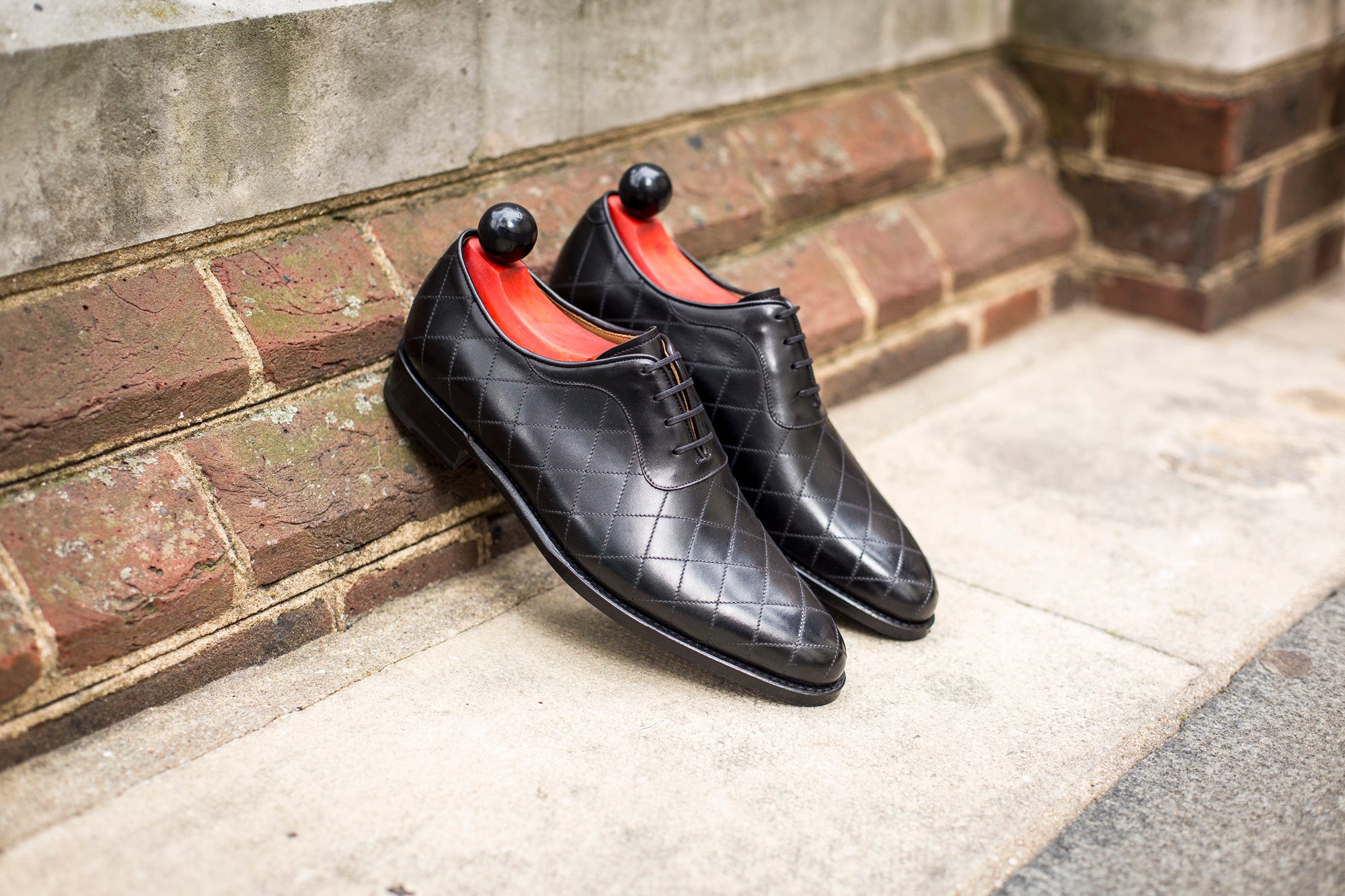 Spokane - Quilted Black Calf-Quilted Oxfords-J.FitzPatrick Footwear