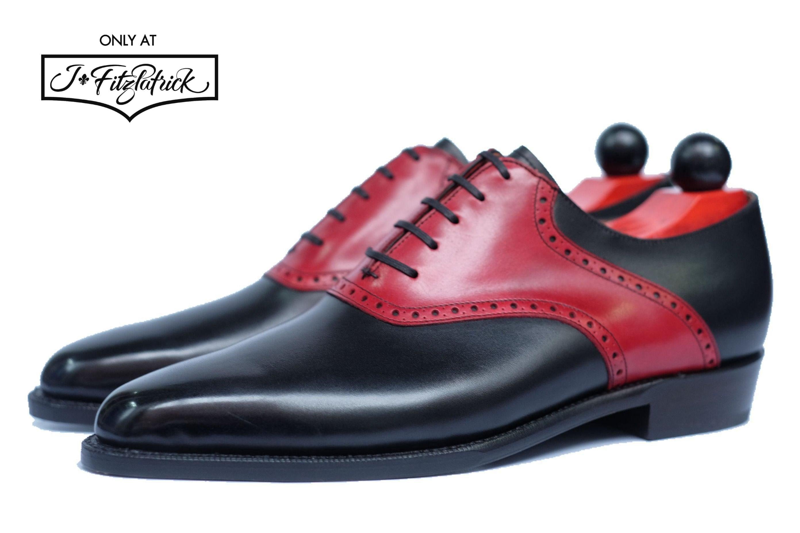 Stefano Redux - Black Calf / Red Calf-Saddle Shoe Oxfords-J.FitzPatrick Footwear