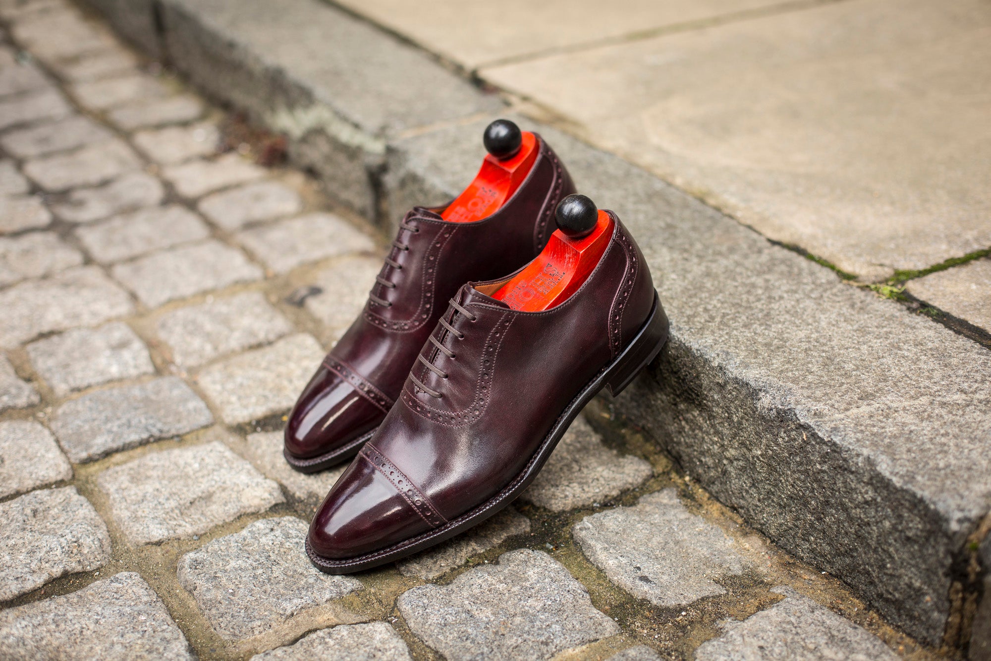 Sunnyside - MTO - Plum Museum Calf - TMG Last - Single Leather Sole-Made To Order Captoe Cap Toe Brogue Oxfords-J.FitzPatrick Footwear