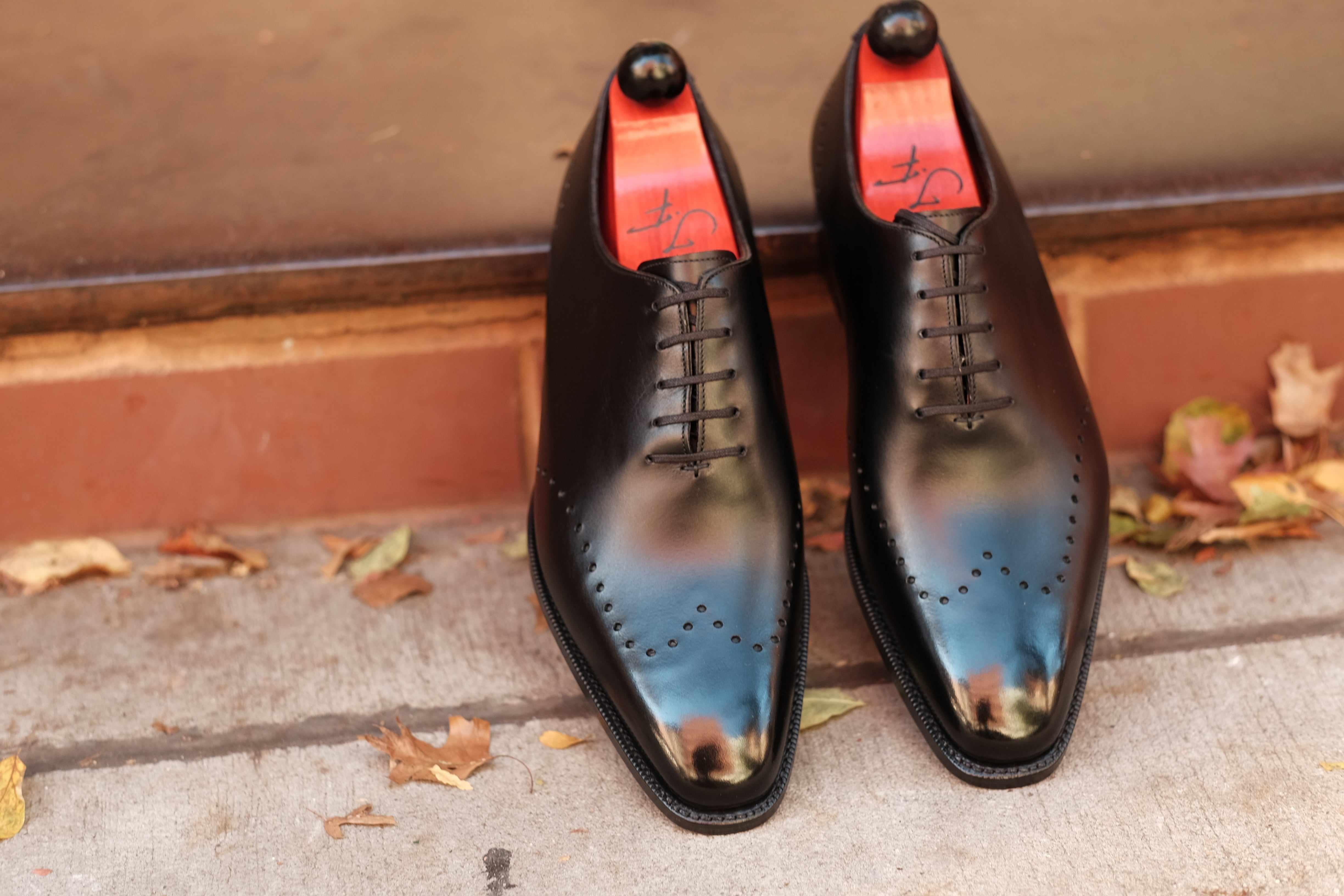 Tony II - Black Calf-Wholecut Oxfords-J.FitzPatrick Footwear