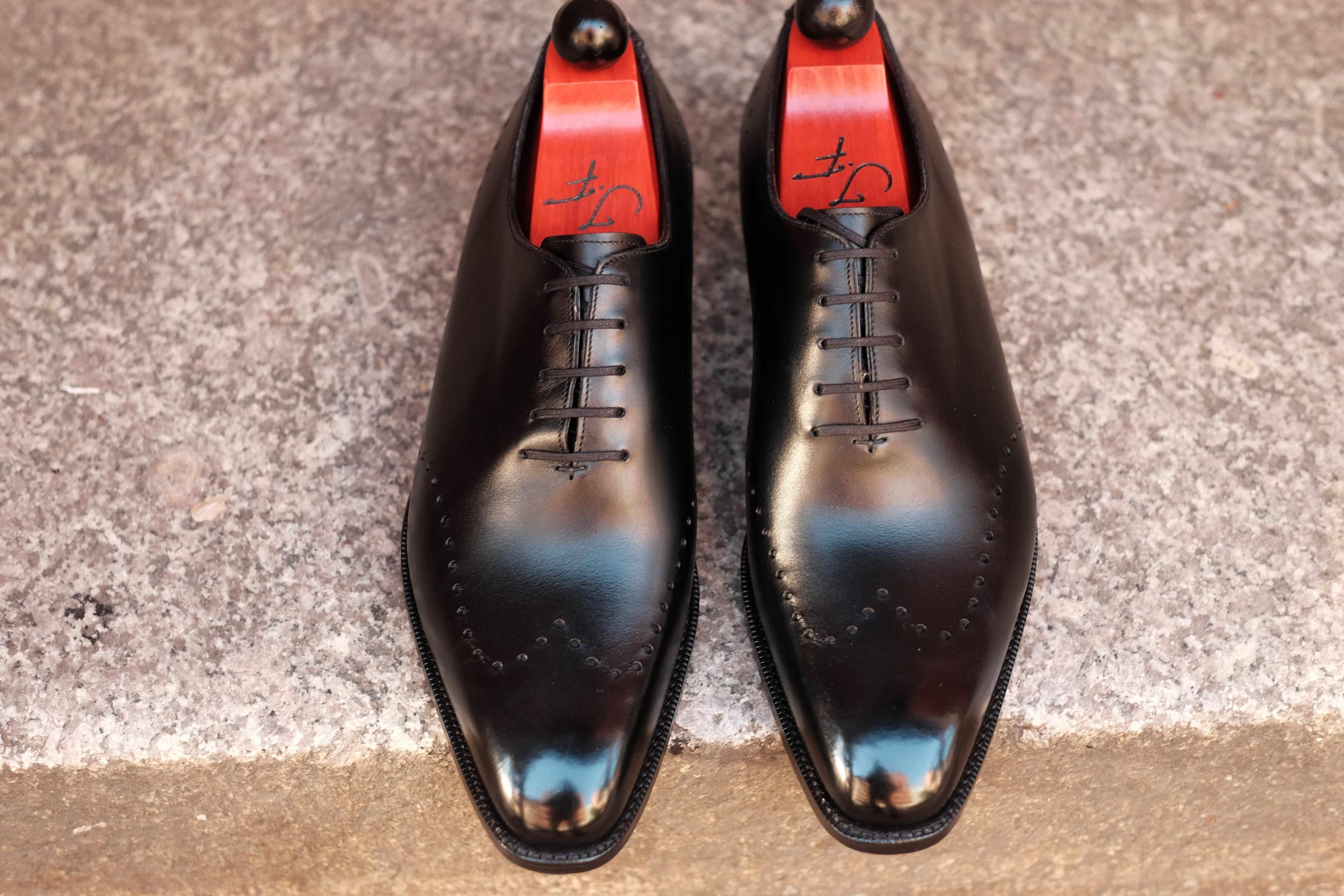 Tony II - Black Calf-Wholecut Oxfords-J.FitzPatrick Footwear