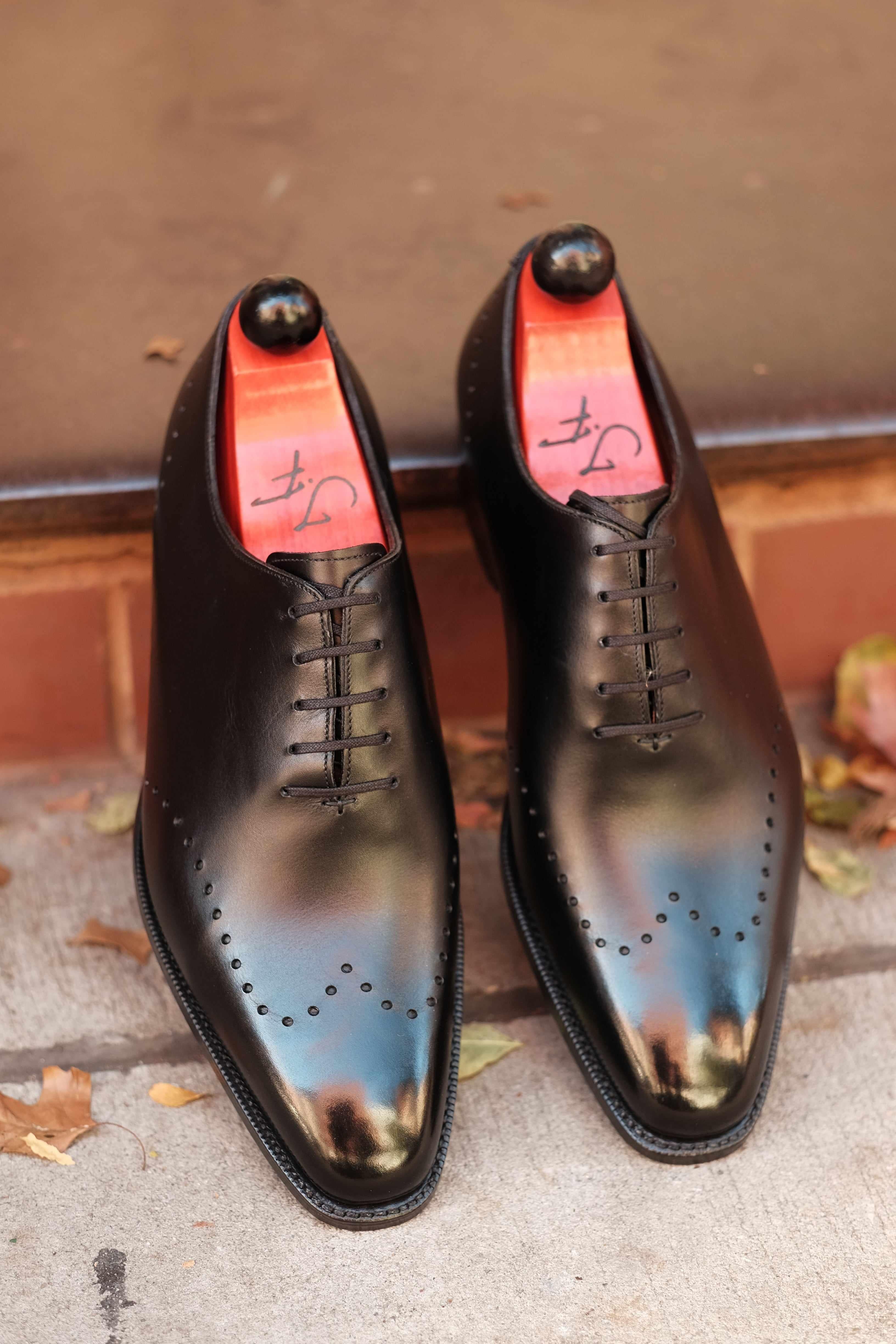 Tony II - Black Calf-Wholecut Oxfords-J.FitzPatrick Footwear