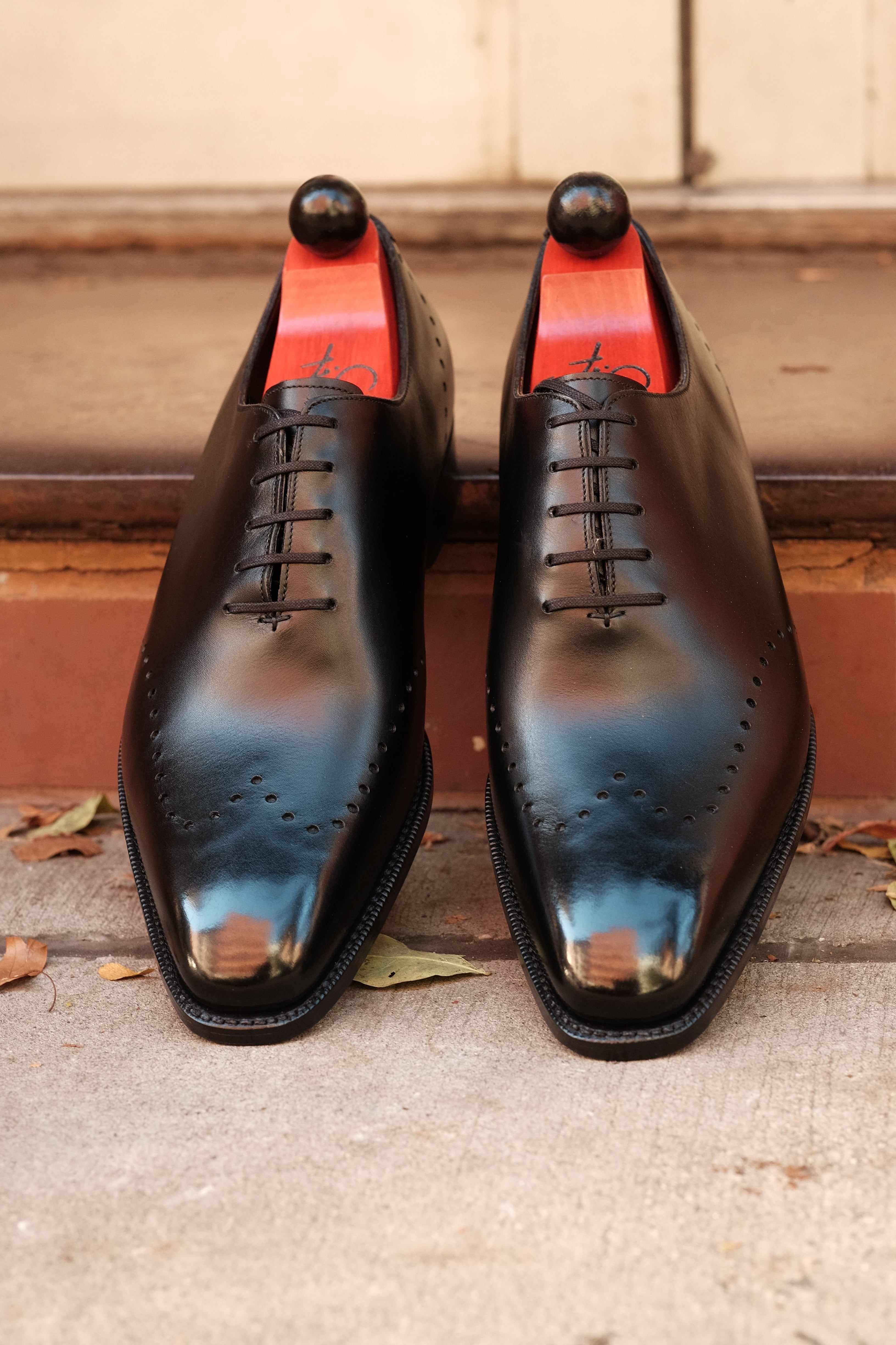 Tony II - Black Calf-Wholecut Oxfords-J.FitzPatrick Footwear