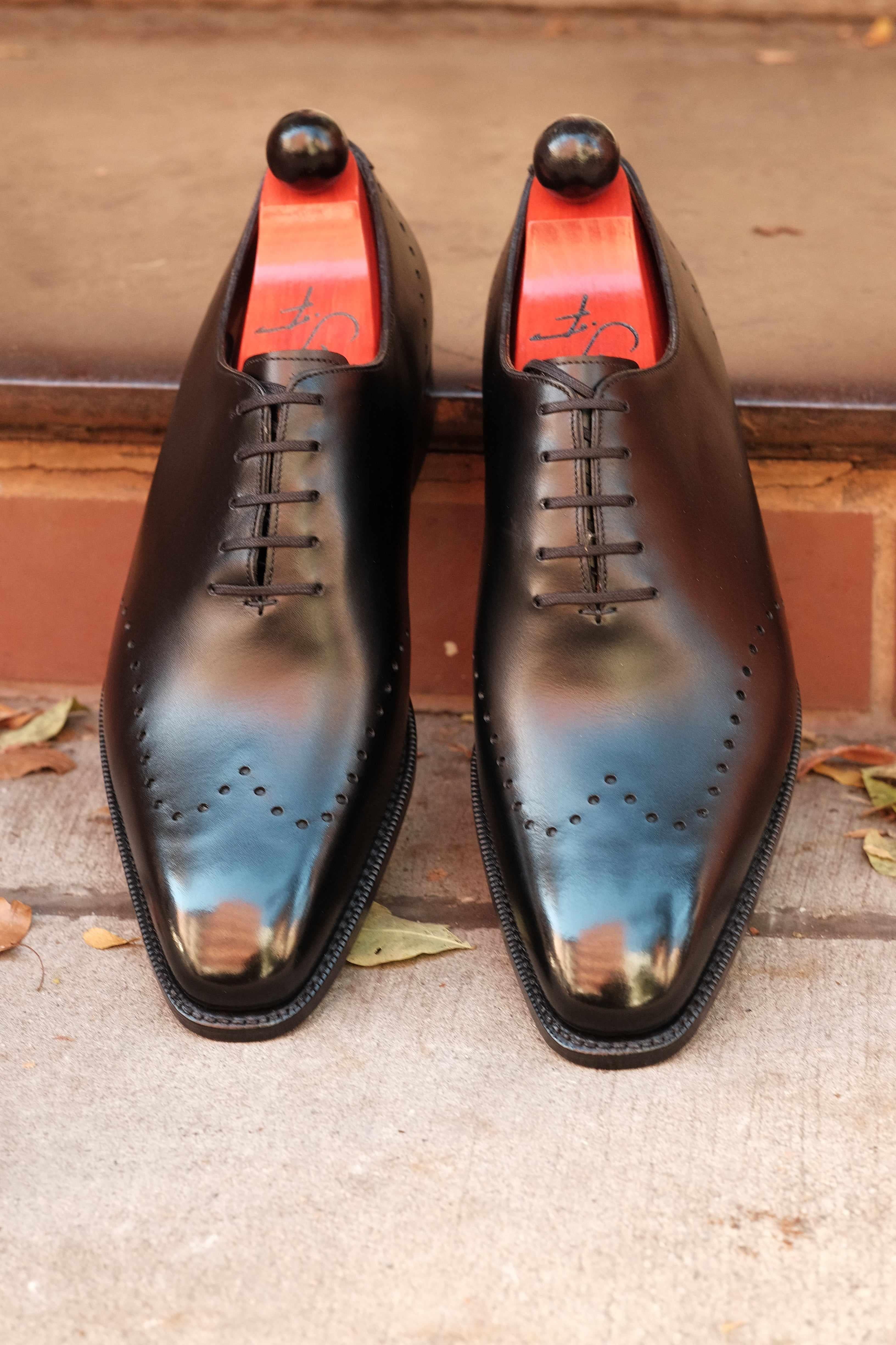 Tony II - Black Calf-Wholecut Oxfords-J.FitzPatrick Footwear
