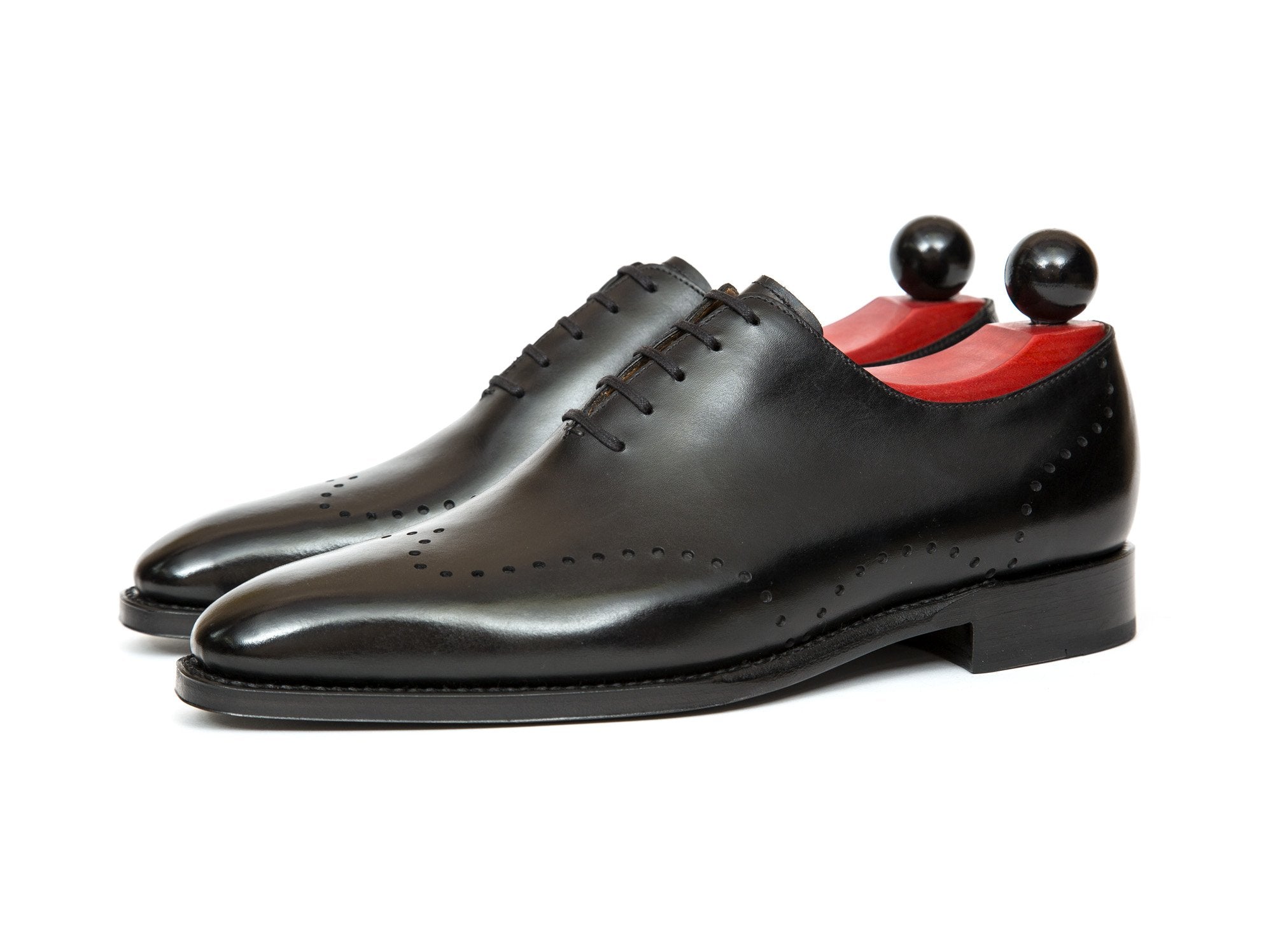 Tony II - MTO - Black Calf - LPB Last - Single Leather Sole-Made To Order Wholecut Whole Cut Wingtip Oxfords-J.FitzPatrick Footwear