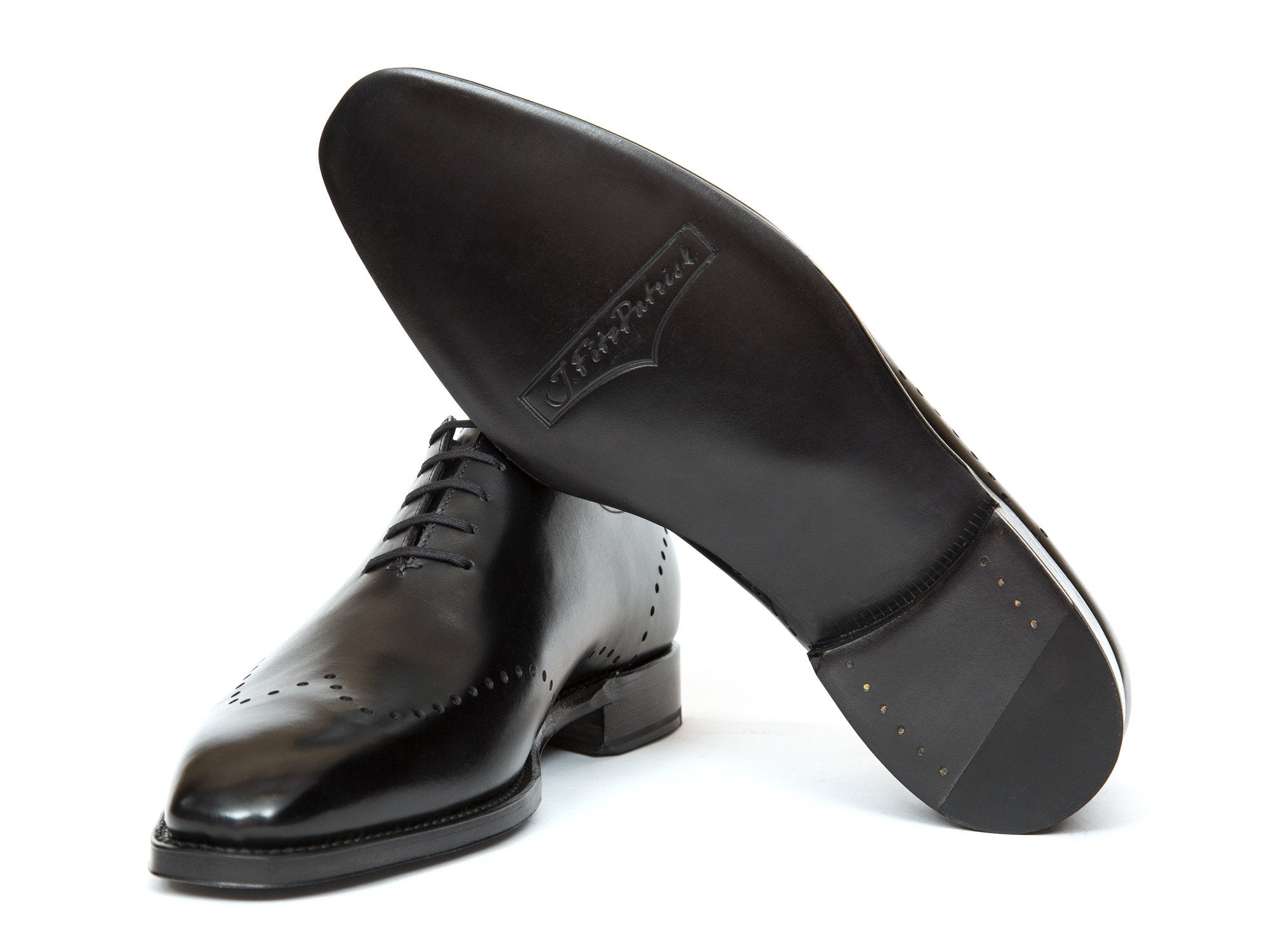 Tony II - MTO - Black Calf - LPB Last - Single Leather Sole-Made To Order Wholecut Whole Cut Wingtip Oxfords-J.FitzPatrick Footwear