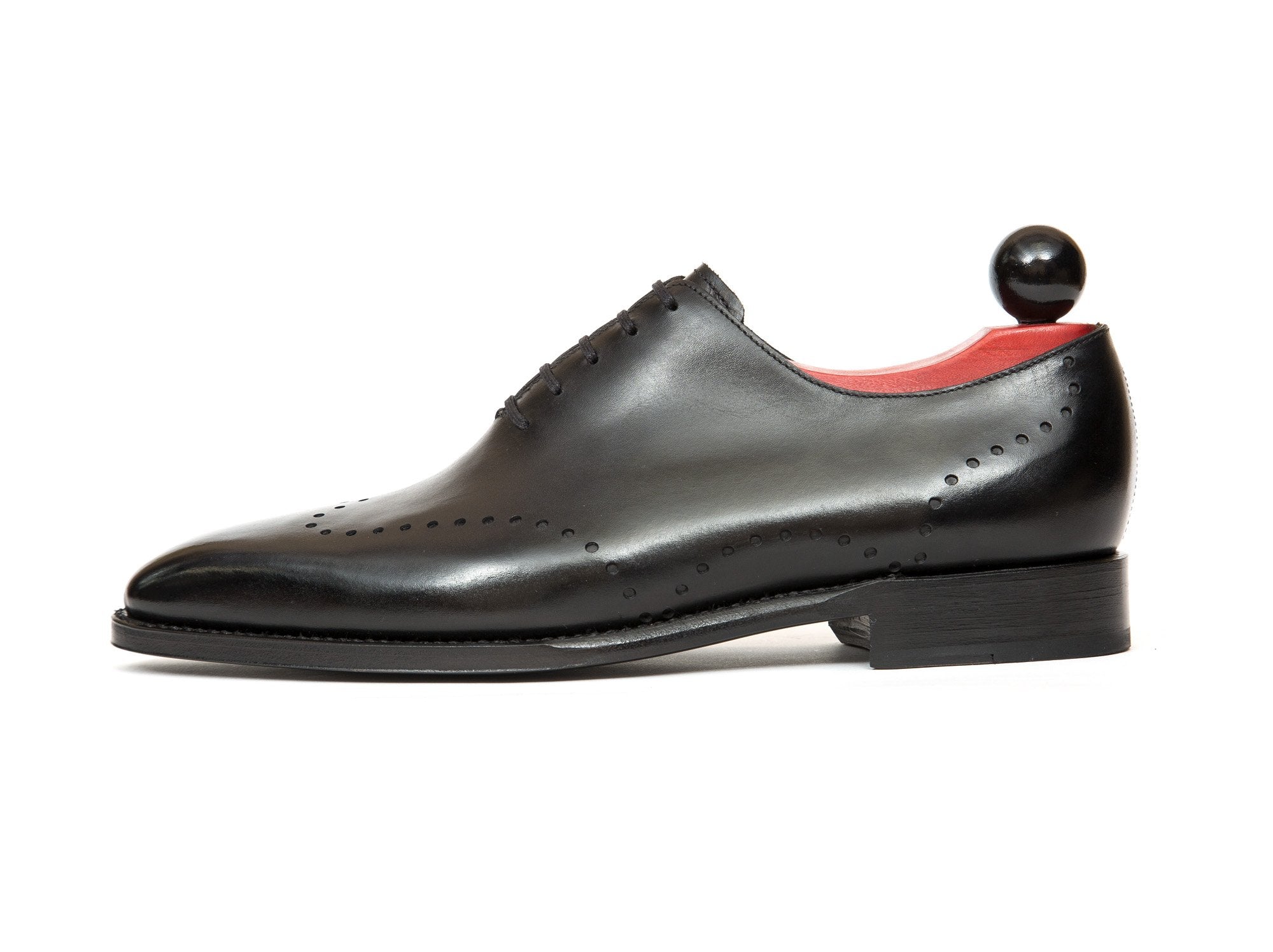 Tony II - MTO - Black Calf - LPB Last - Single Leather Sole-Made To Order Wholecut Whole Cut Wingtip Oxfords-J.FitzPatrick Footwear