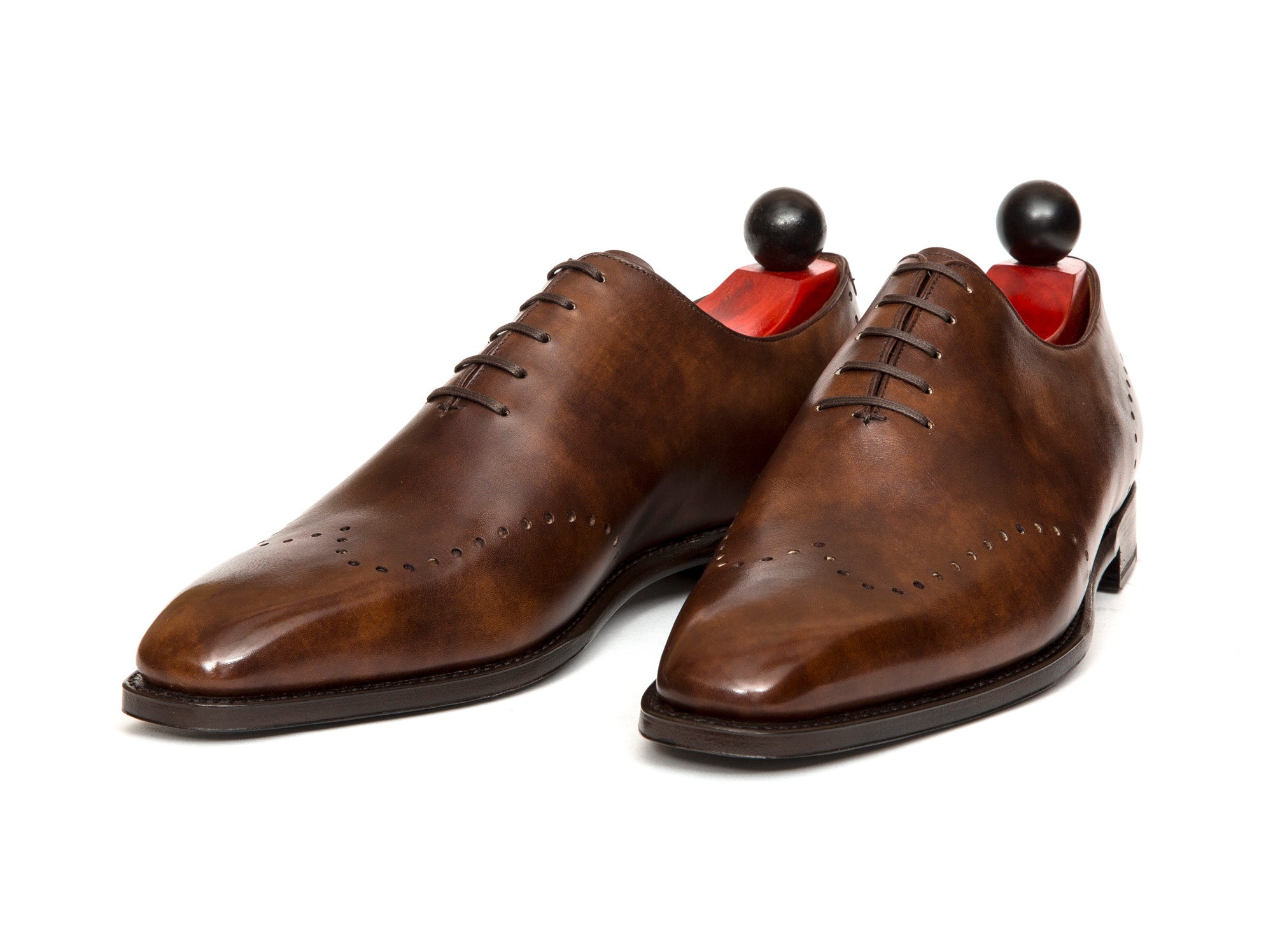 Tony - MTO - Copper Museum Calf - LPB Last - Single Leather Sole-Made To Order Wholecut Whole Cut Wingtip Oxfords-J.FitzPatrick Footwear