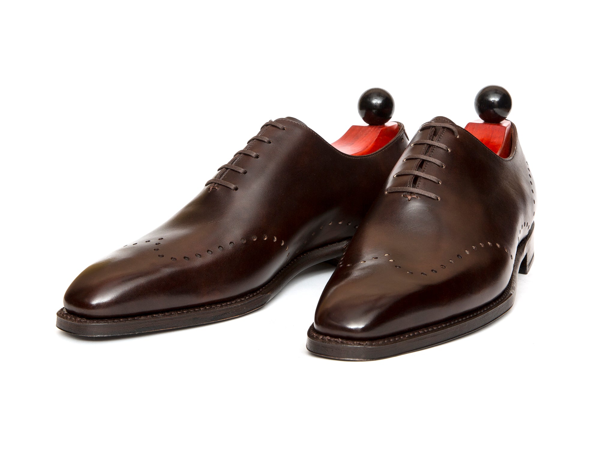 Tony - MTO - Dark Brown Museum Calf - LPB Last - Single Leather Sole-Made To Order Wholecut Whole Cut Wingtip Oxfords-J.FitzPatrick Footwear