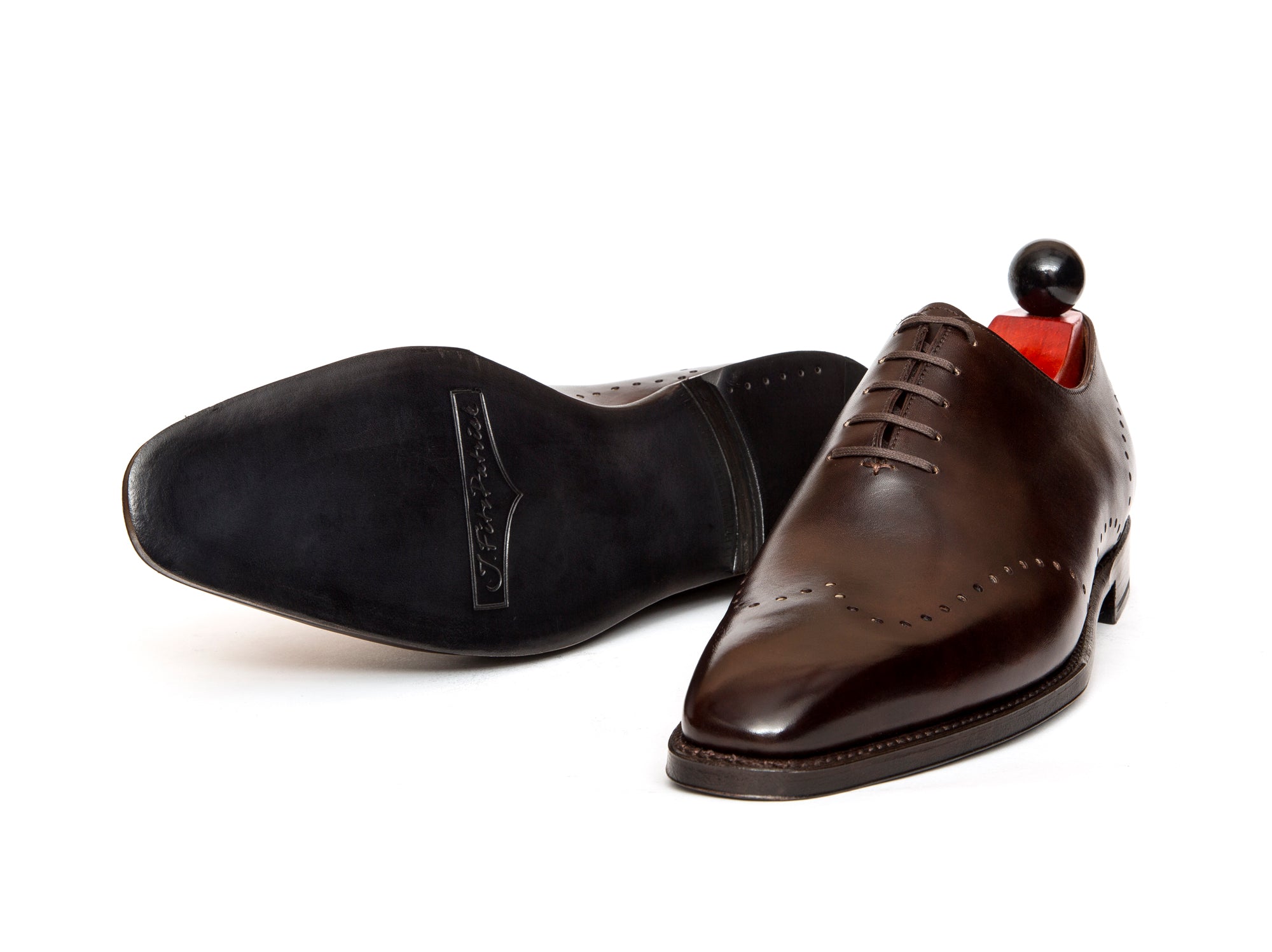 Tony - MTO - Dark Brown Museum Calf - LPB Last - Single Leather Sole-Made To Order Wholecut Whole Cut Wingtip Oxfords-J.FitzPatrick Footwear