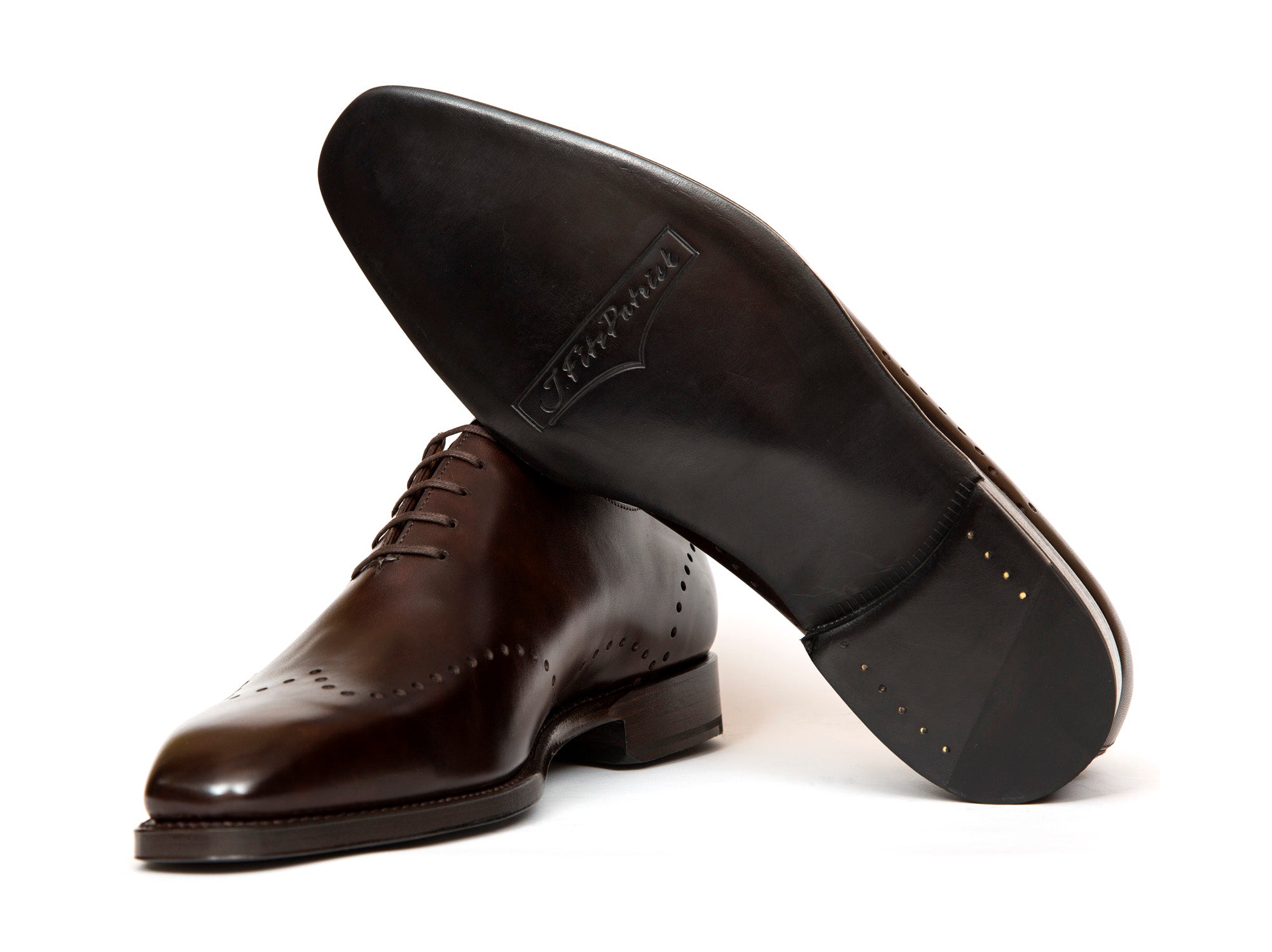 Tony - MTO - Dark Brown Museum Calf - LPB Last - Single Leather Sole-Made To Order Wholecut Whole Cut Wingtip Oxfords-J.FitzPatrick Footwear