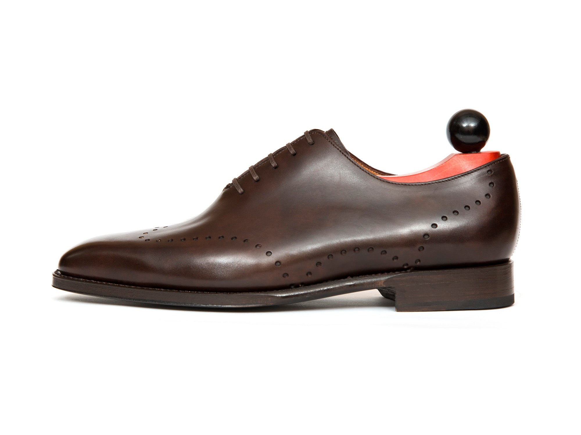 Tony - MTO - Dark Brown Museum Calf - LPB Last - Single Leather Sole-Made To Order Wholecut Whole Cut Wingtip Oxfords-J.FitzPatrick Footwear