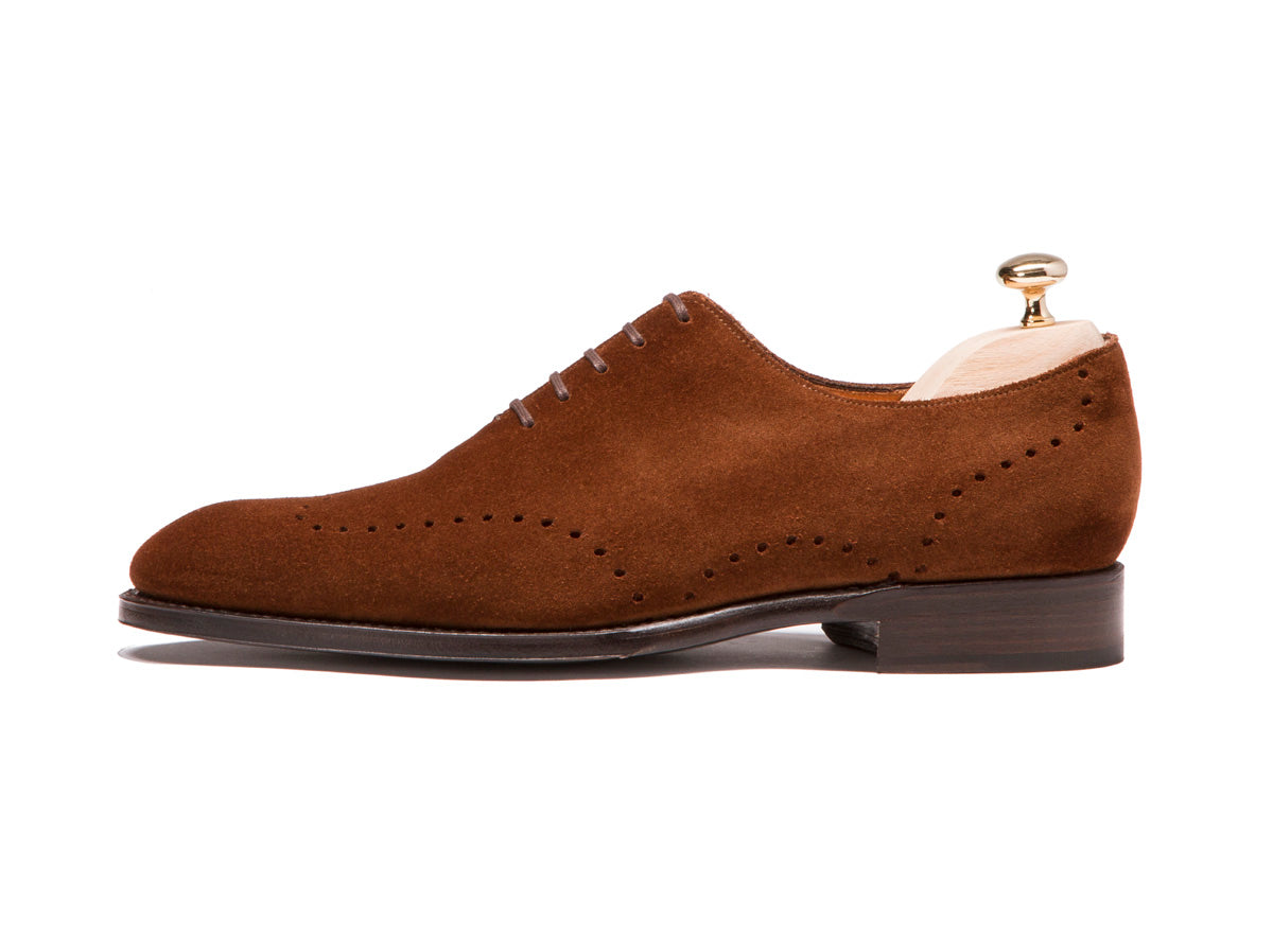Tony - MTO - Snuff Suede - NGT Last - Single Leather Sole-Made To Order Wholecut Whole Cut Wingtip Oxfords-J.FitzPatrick Footwear