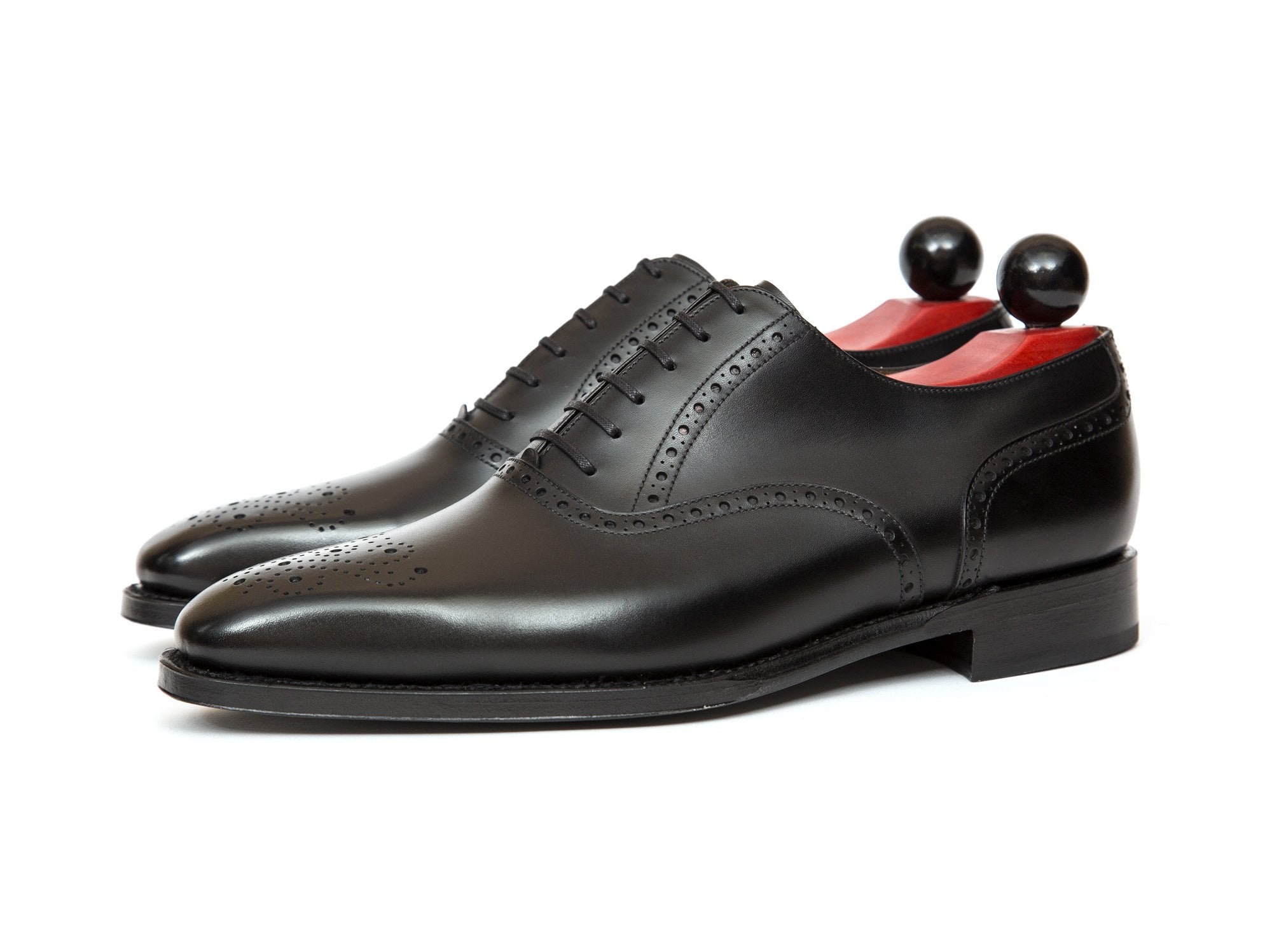 Wallingford ll - MTO - Black Calf - MGF Last - Single Leather Sole-Made To Order Medallion Brogue Oxfords-J.FitzPatrick Footwear