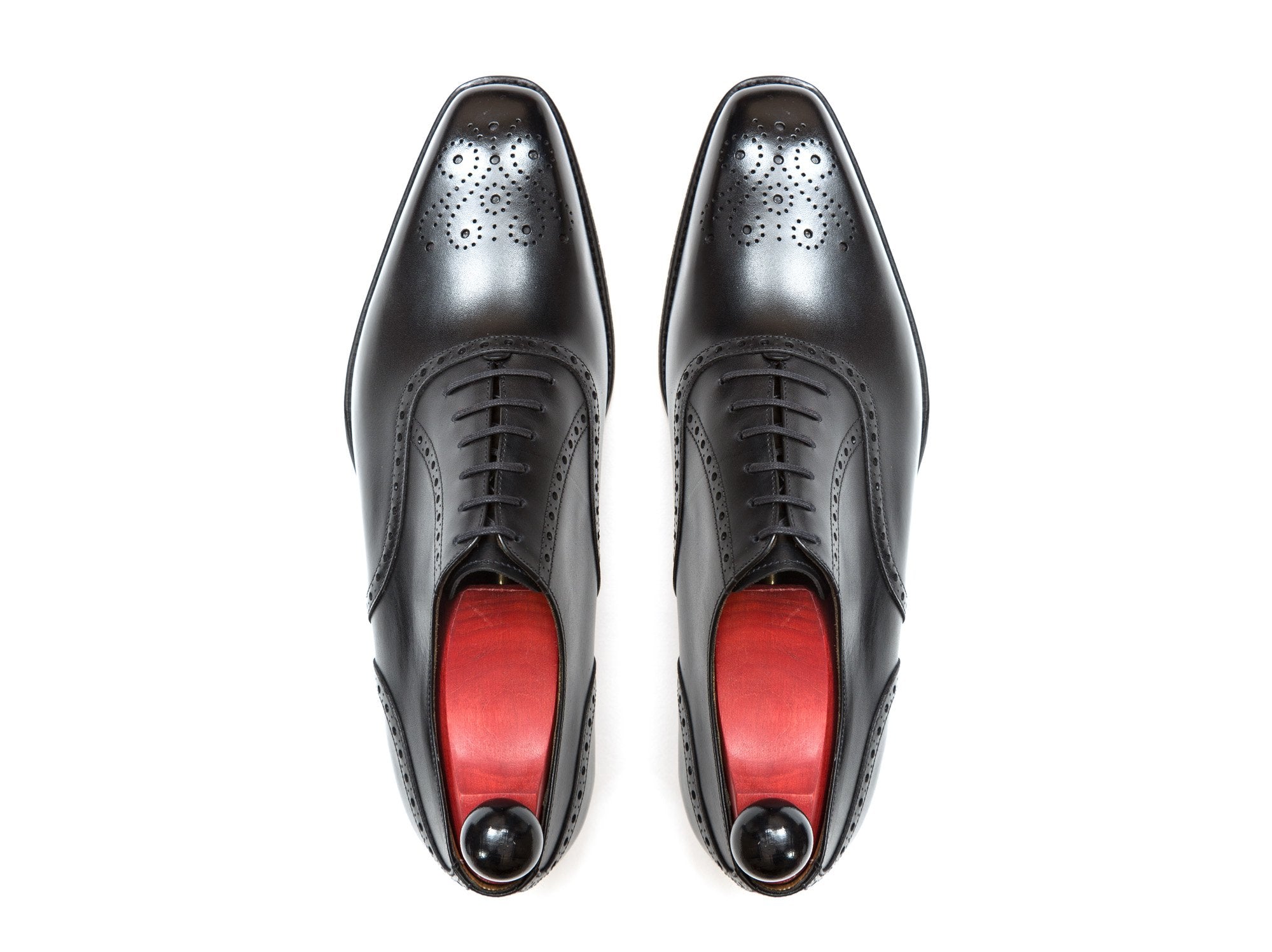 Wallingford ll - MTO - Black Calf - MGF Last - Single Leather Sole-Made To Order Medallion Brogue Oxfords-J.FitzPatrick Footwear