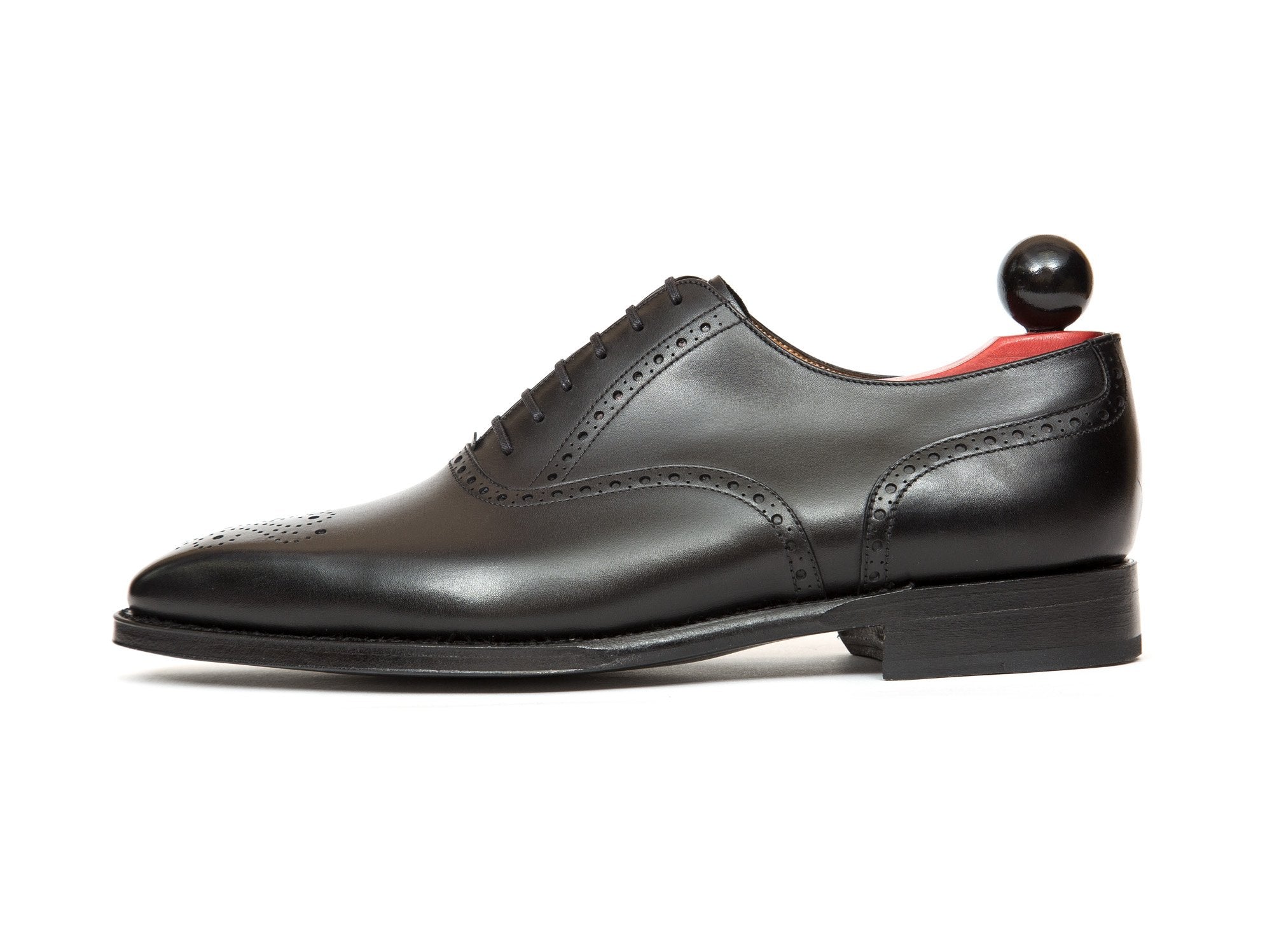 Wallingford ll - MTO - Black Calf - MGF Last - Single Leather Sole-Made To Order Medallion Brogue Oxfords-J.FitzPatrick Footwear