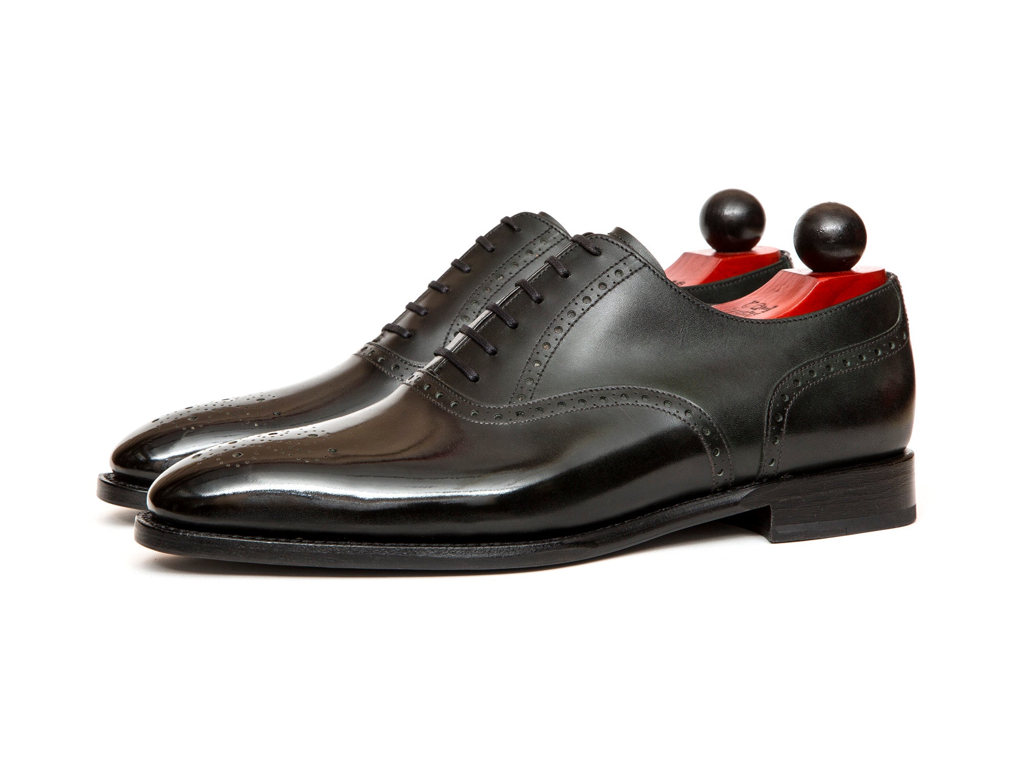 Wallingford - MTO - Black Calf - MGF Last - Single Leather Sole-Made To Order Medallion Brogue Oxfords-J.FitzPatrick Footwear