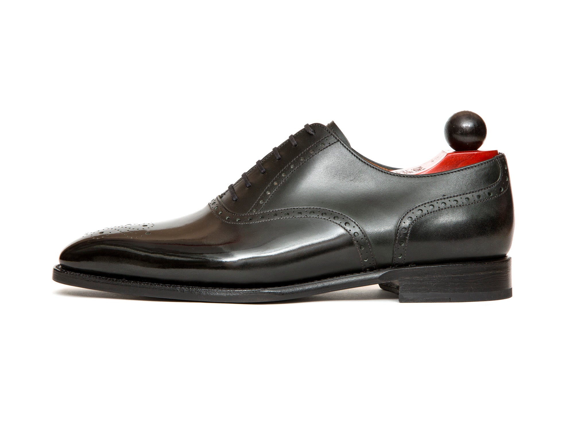 Wallingford - MTO - Black Calf - MGF Last - Single Leather Sole-Made To Order Medallion Brogue Oxfords-J.FitzPatrick Footwear