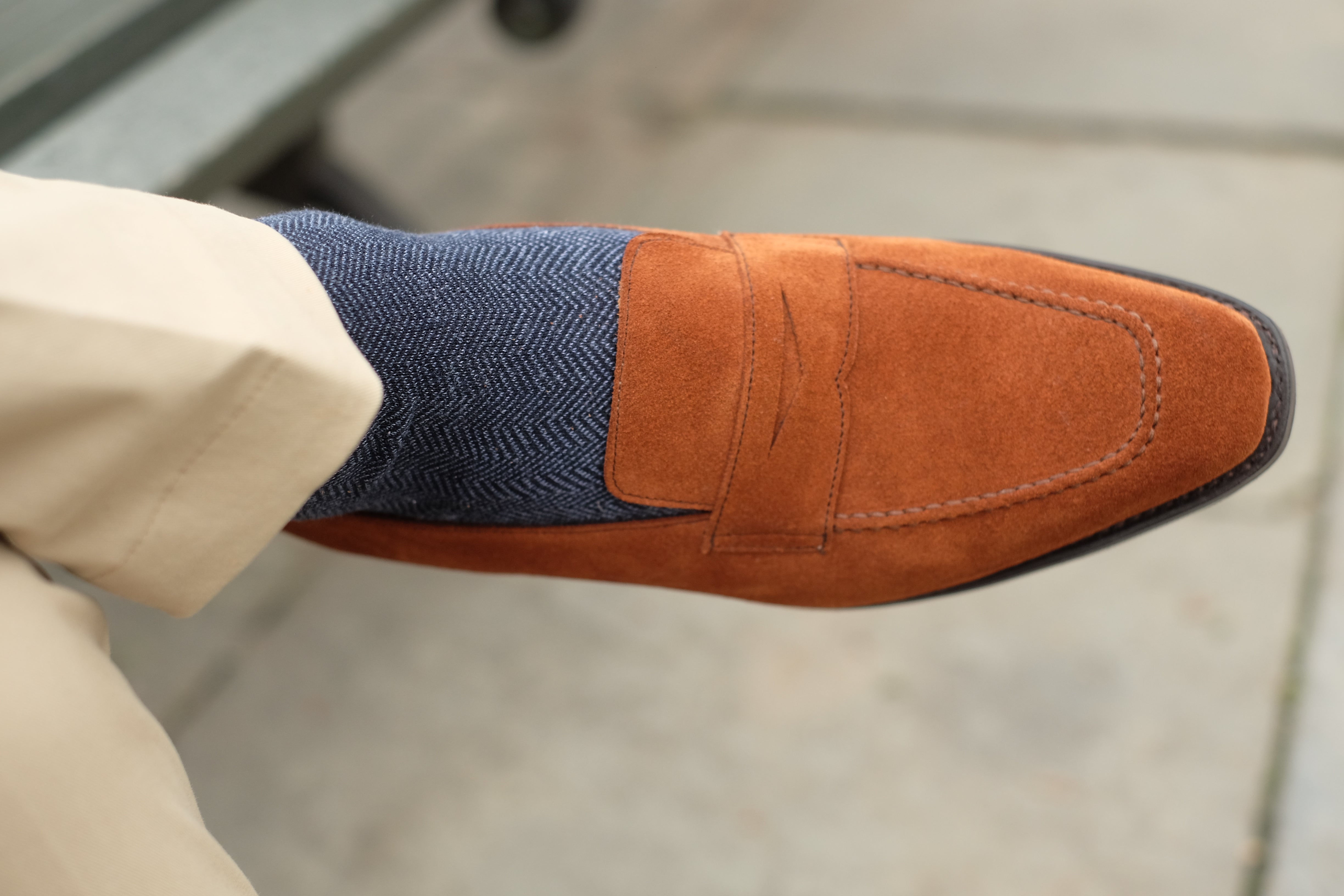 Washington - Cumin Suede-Penny Loafers-J.FitzPatrick Footwear