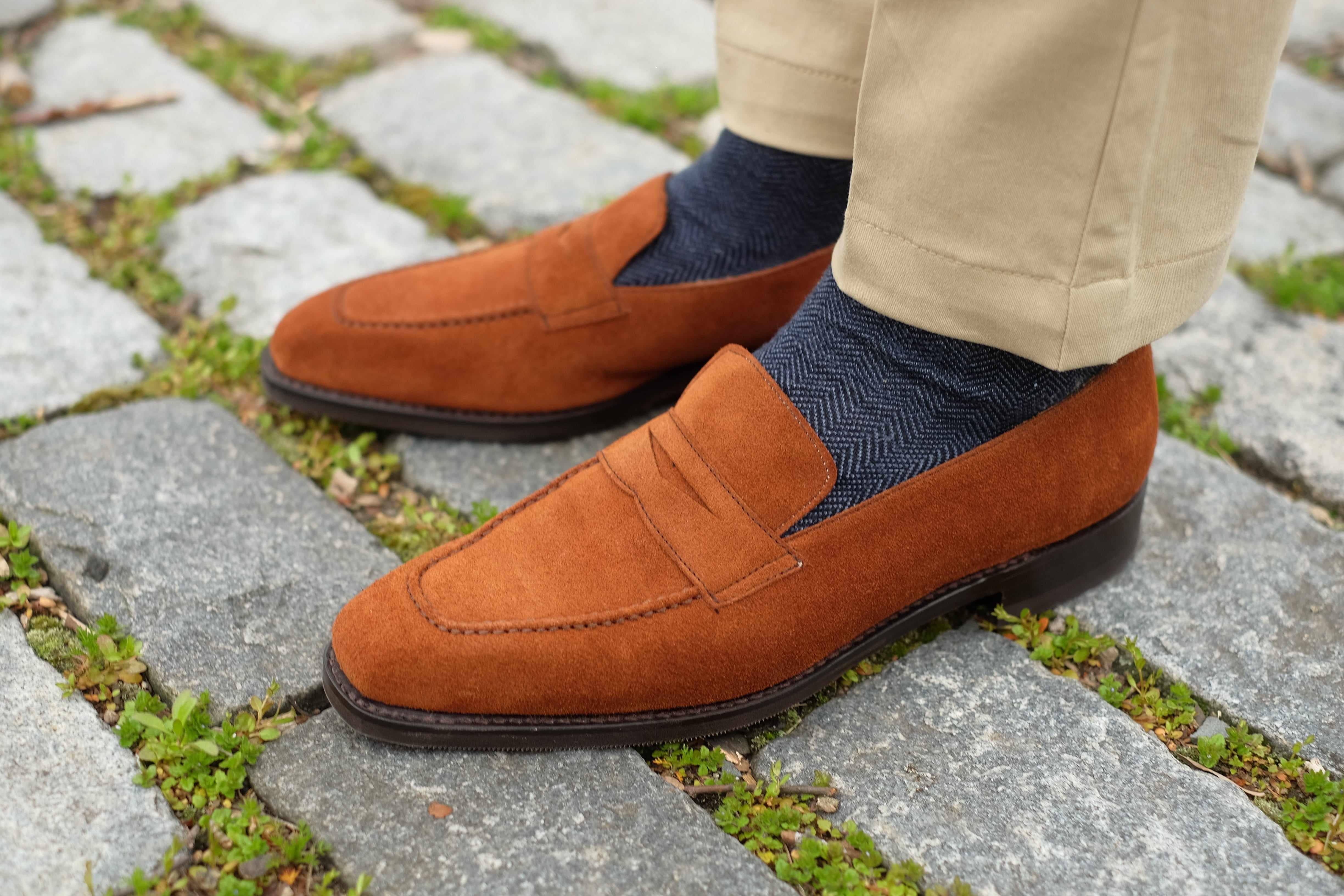 Washington - Cumin Suede-Penny Loafers-J.FitzPatrick Footwear