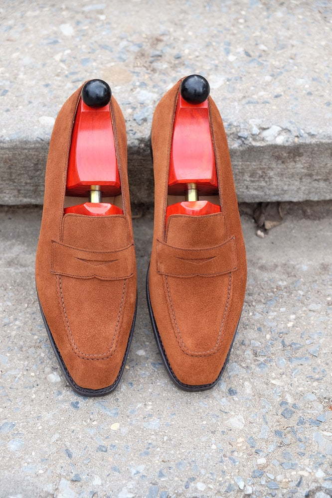 Washington - Cumin Suede-Penny Loafers-J.FitzPatrick Footwear