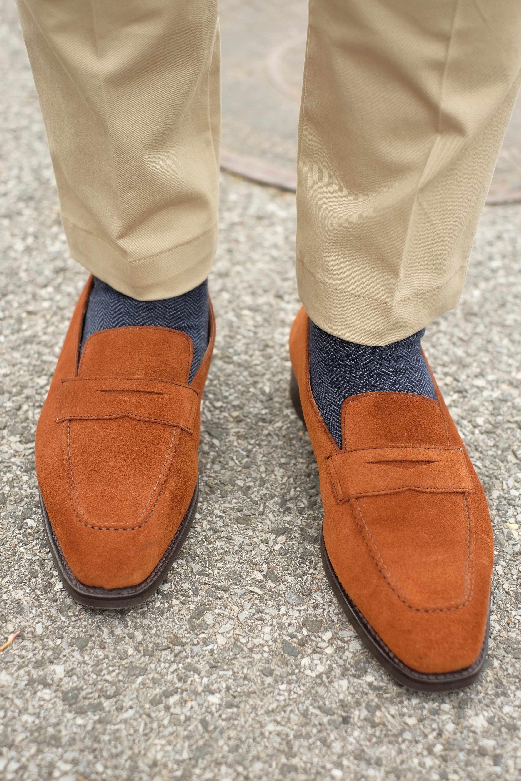 Washington - Cumin Suede-Penny Loafers-J.FitzPatrick Footwear