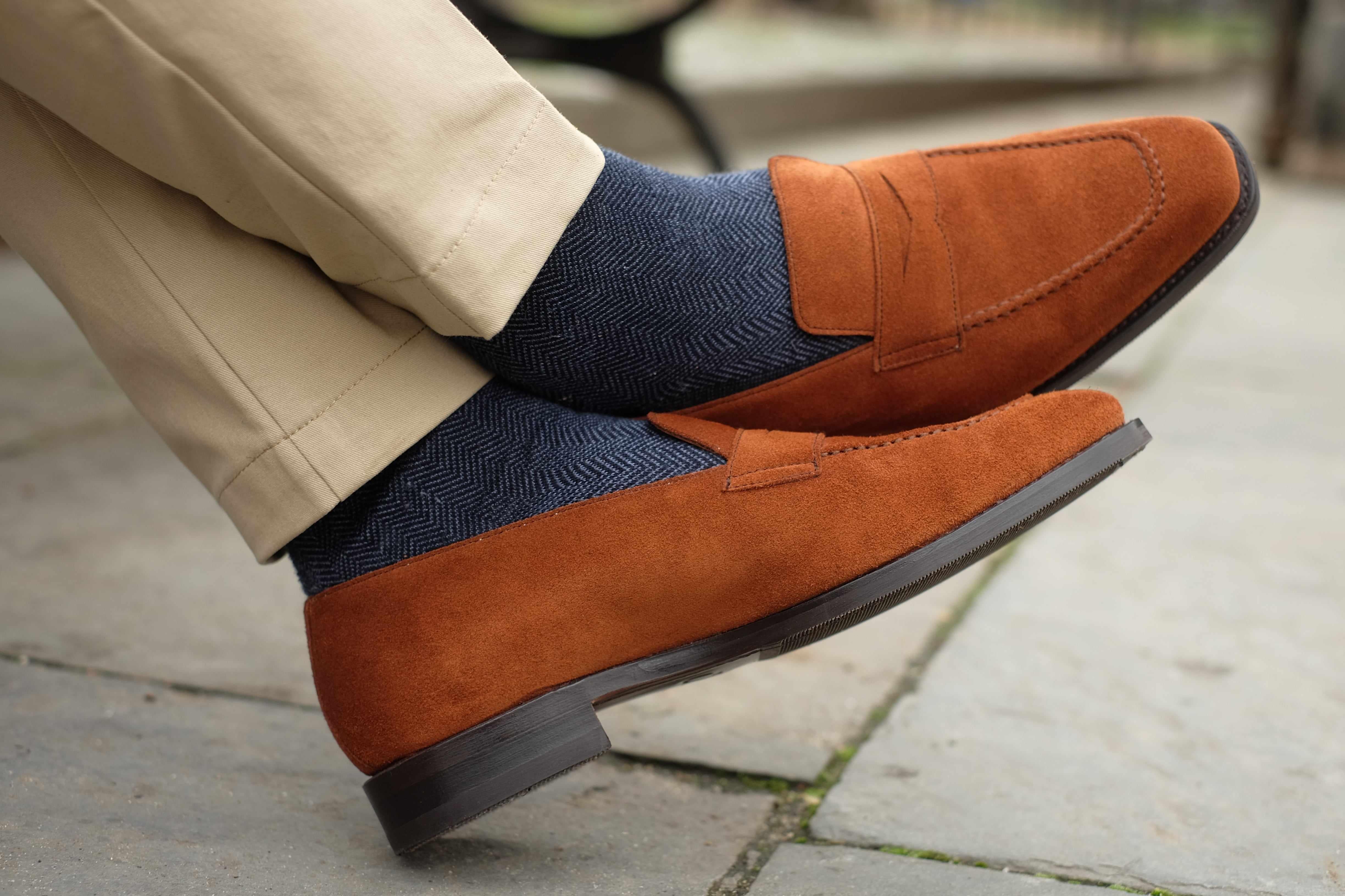 Washington - Cumin Suede-Penny Loafers-J.FitzPatrick Footwear