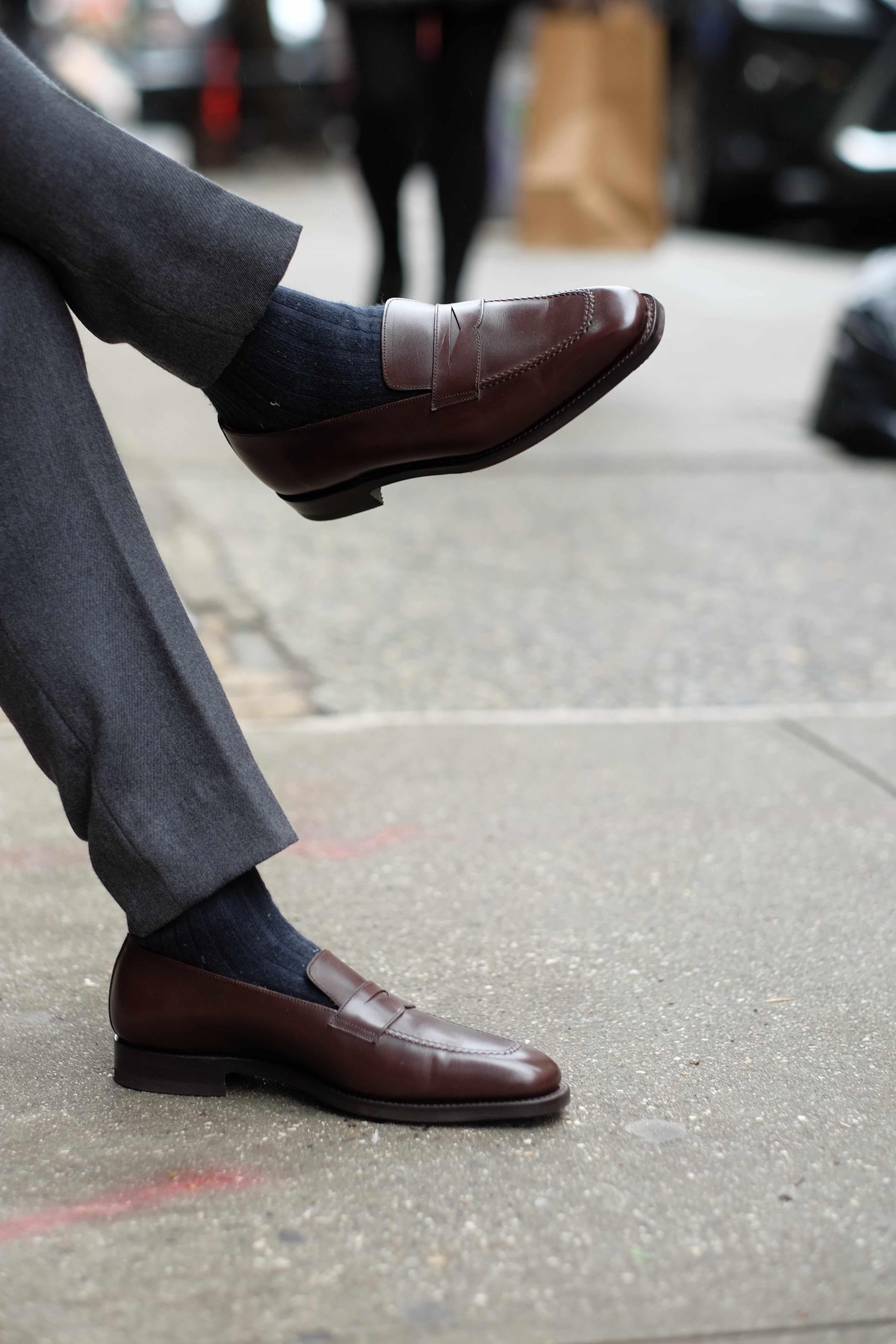 Washington - Dark Oak Calf-Penny Loafers-J.FitzPatrick Footwear