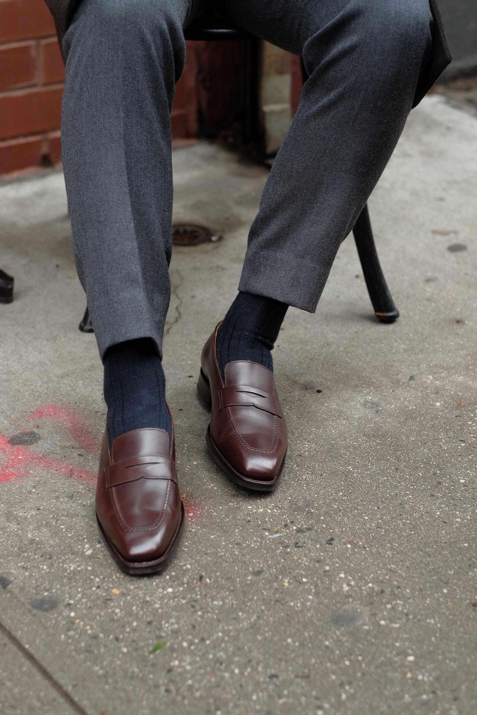 Washington - Dark Oak Calf-Penny Loafers-J.FitzPatrick Footwear