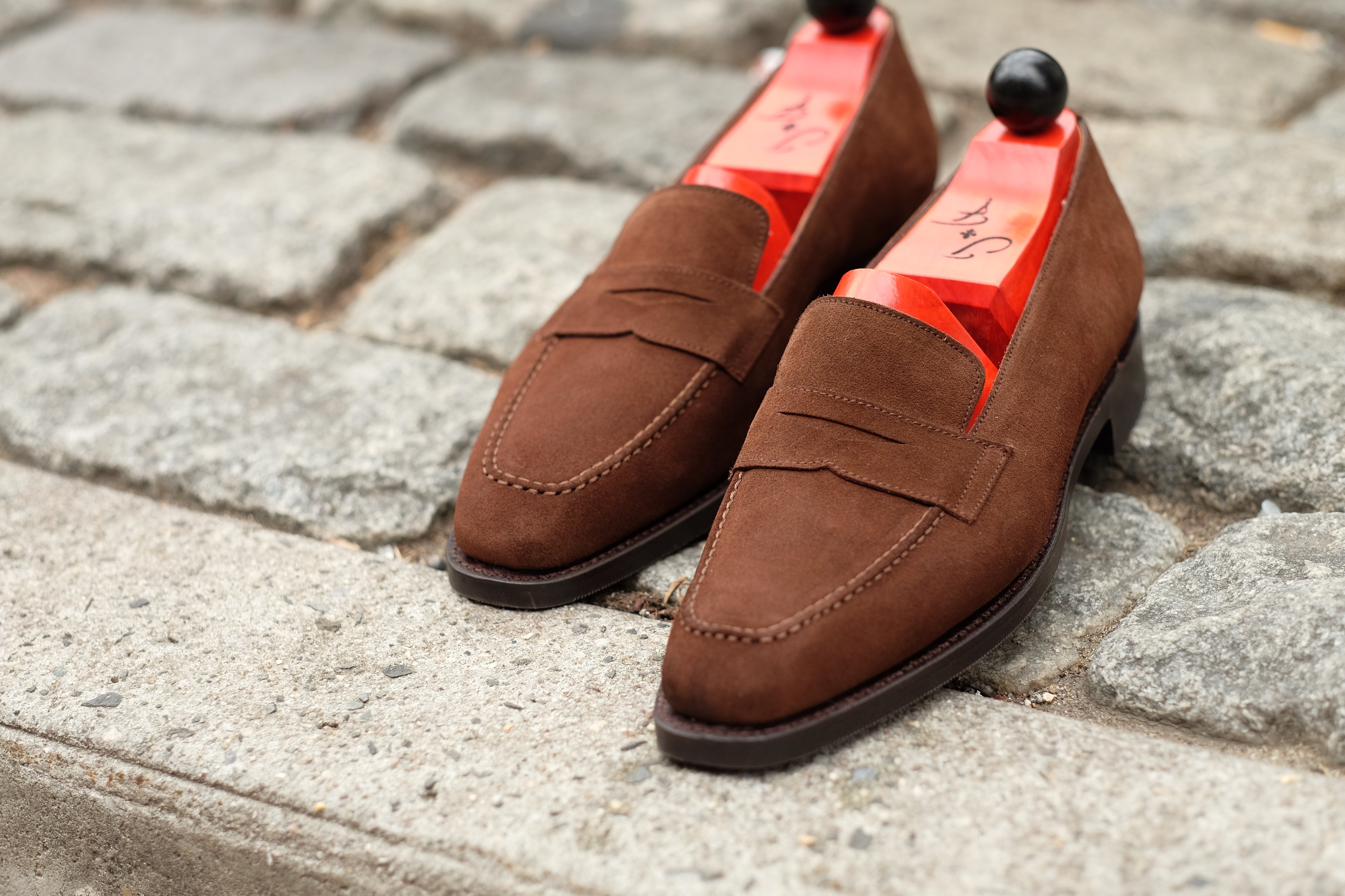 Washington - Mocha Suede-Penny Loafers-J.FitzPatrick Footwear