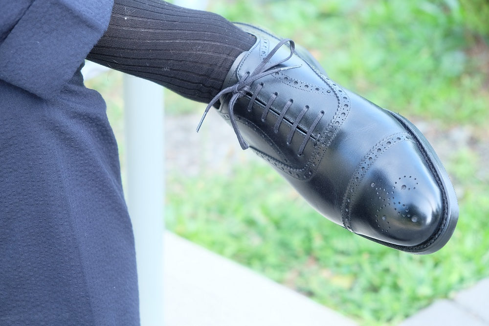 Wenatchee - Black Calf-Captoe Cap Toe Brogue Oxfords-J.FitzPatrick Footwear