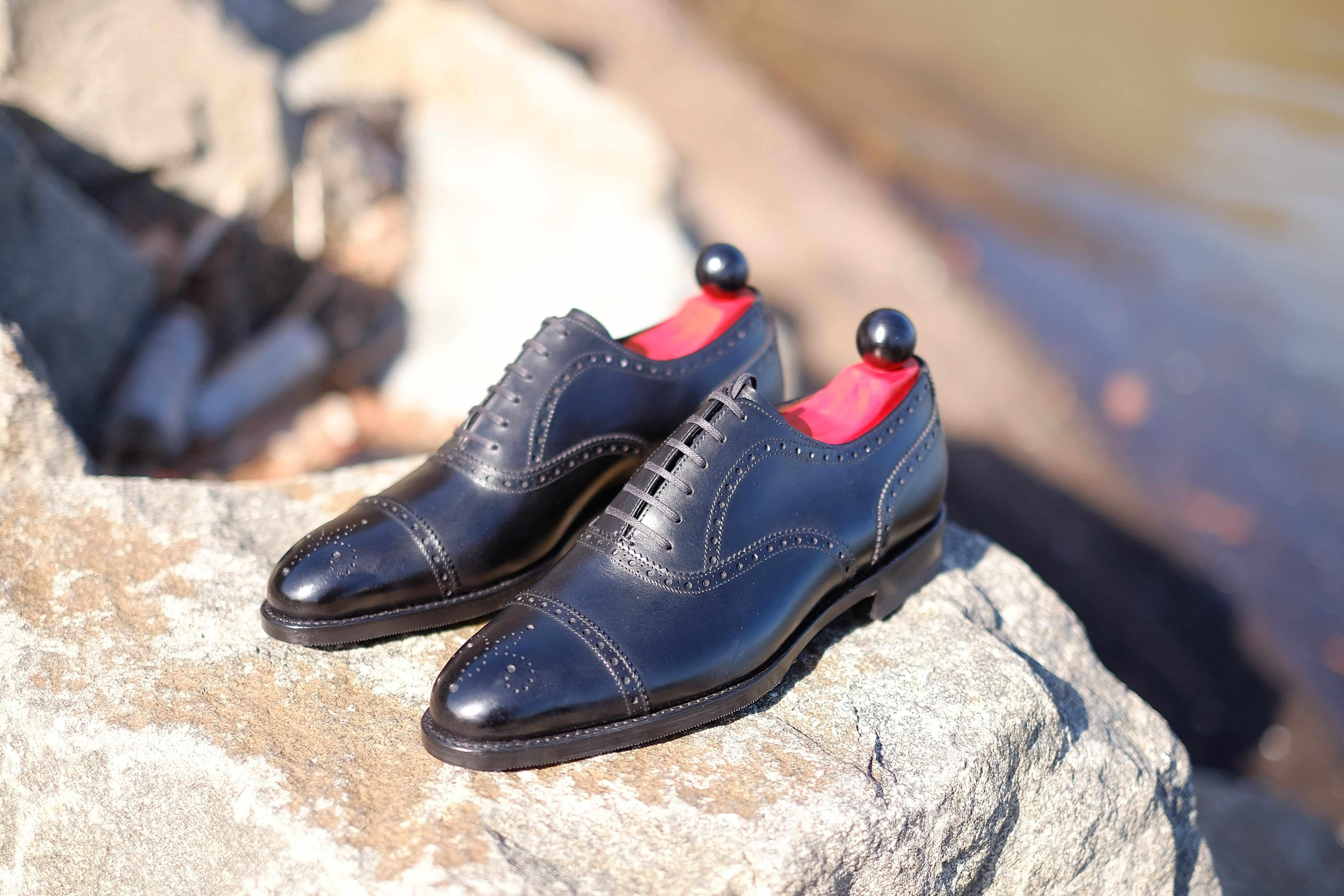 Wenatchee - Black Calf-Captoe Cap Toe Brogue Oxfords-J.FitzPatrick Footwear