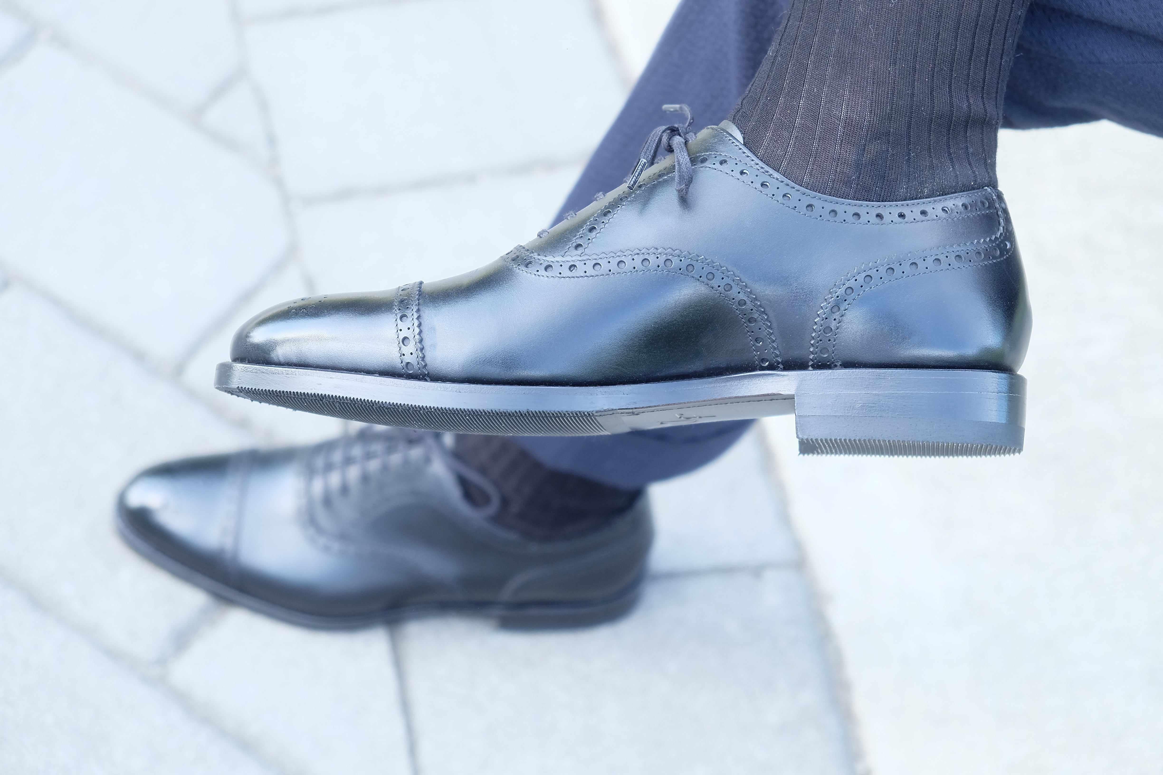 Wenatchee - Black Calf-Captoe Cap Toe Brogue Oxfords-J.FitzPatrick Footwear