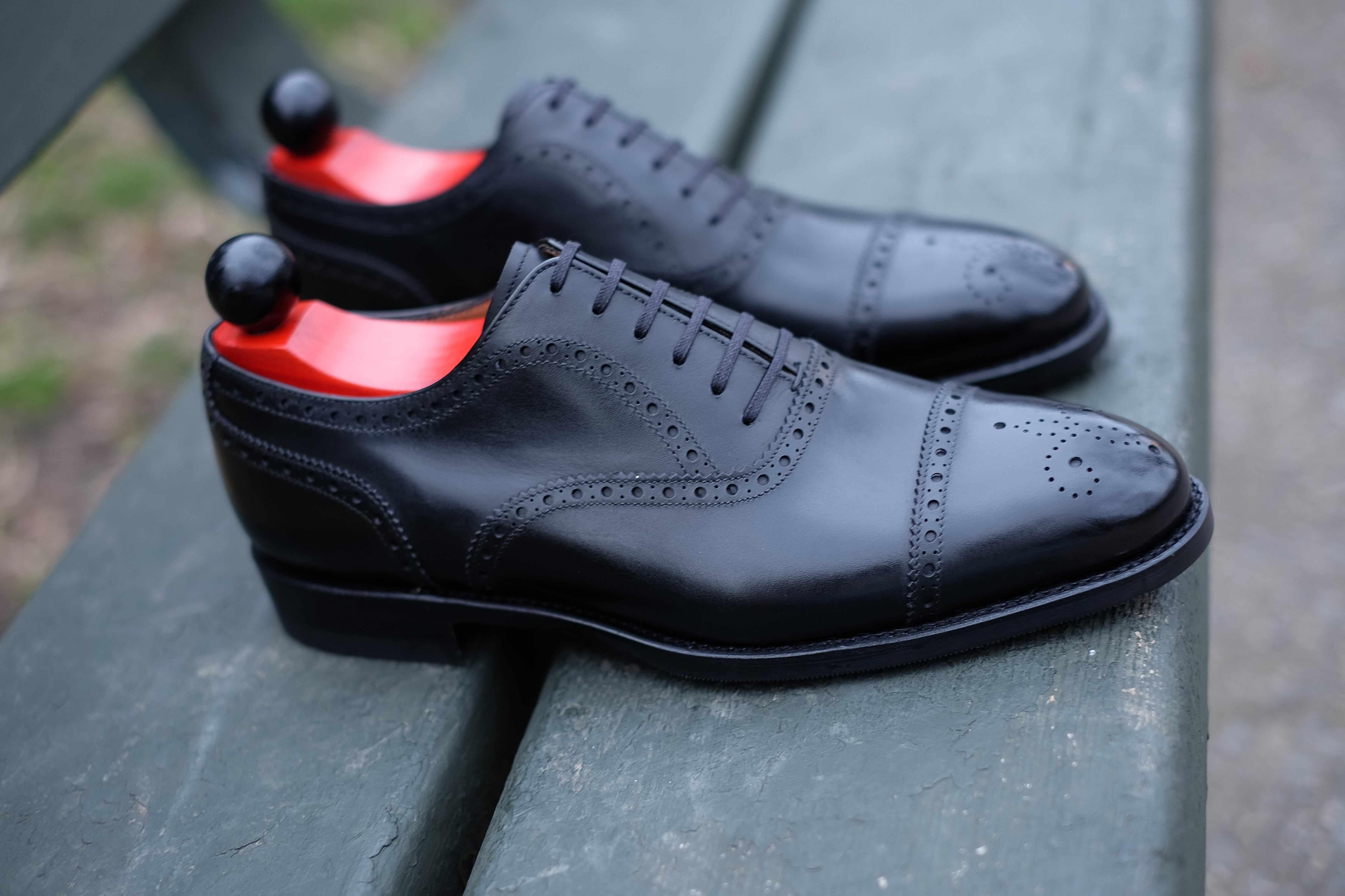 Wenatchee - Black Calf-Captoe Cap Toe Brogue Oxfords-J.FitzPatrick Footwear