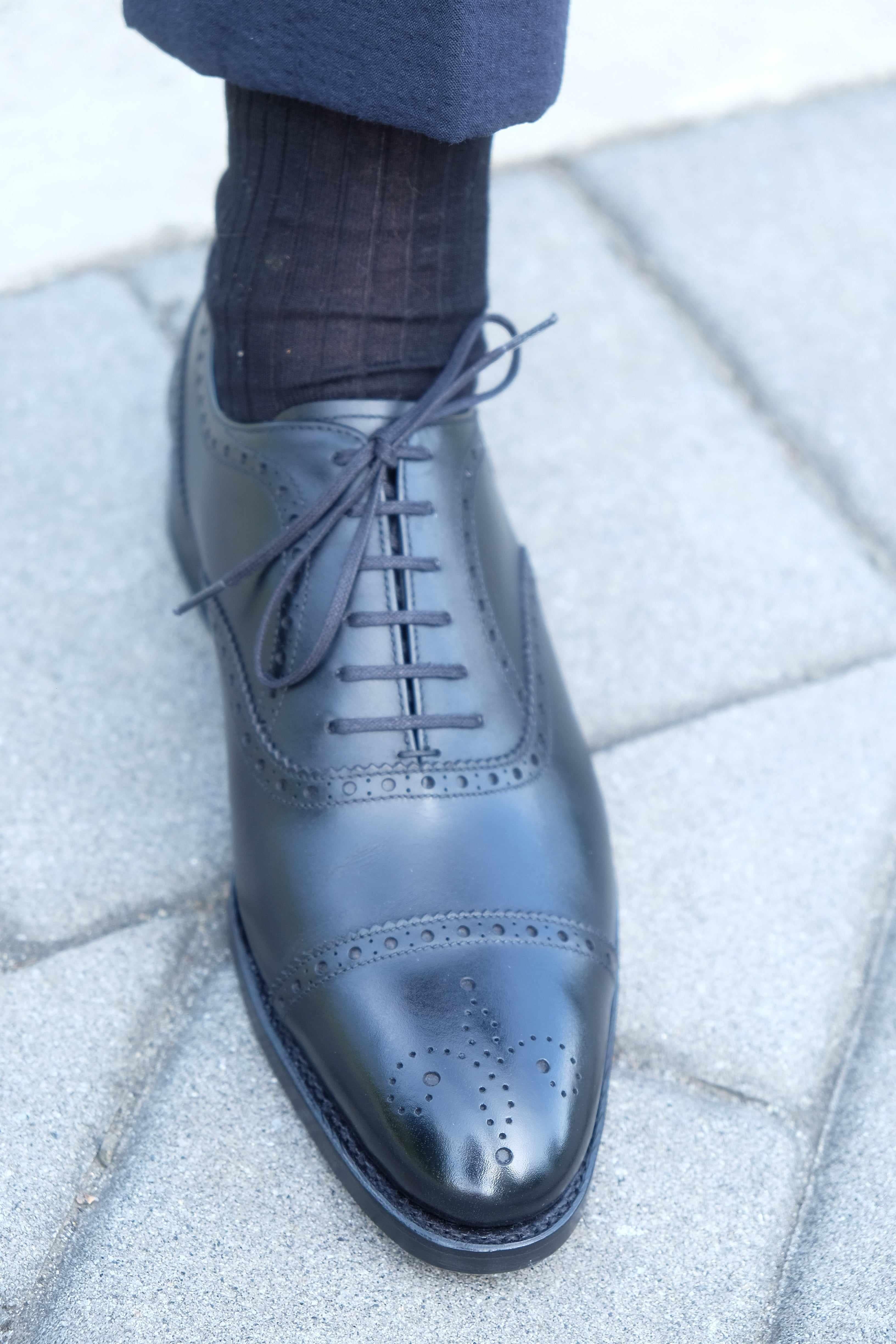 Wenatchee - Black Calf-Captoe Cap Toe Brogue Oxfords-J.FitzPatrick Footwear