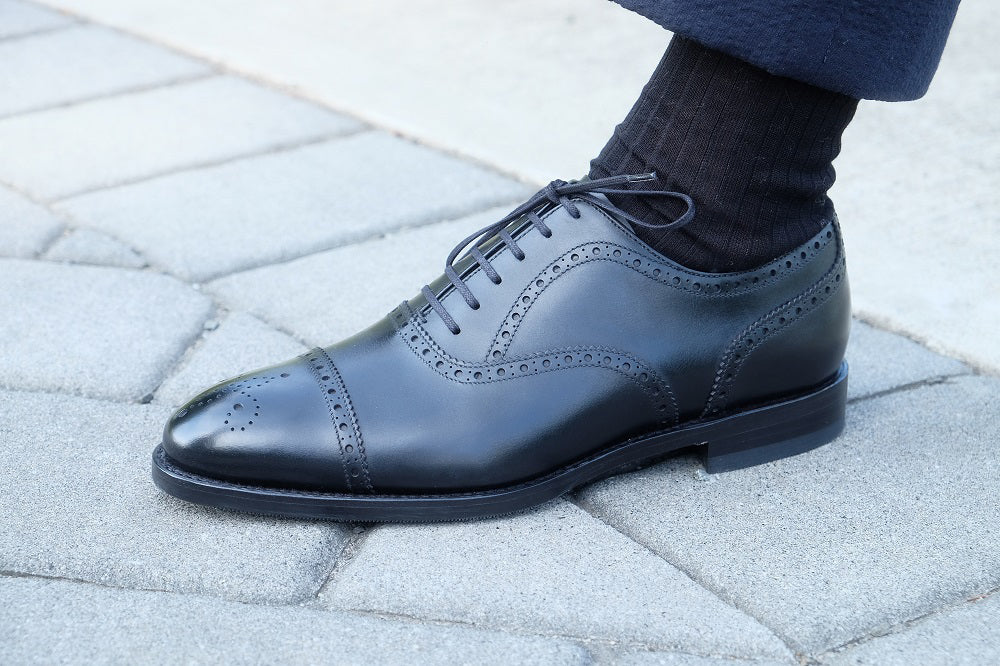 Wenatchee - Black Calf-Captoe Cap Toe Brogue Oxfords-J.FitzPatrick Footwear