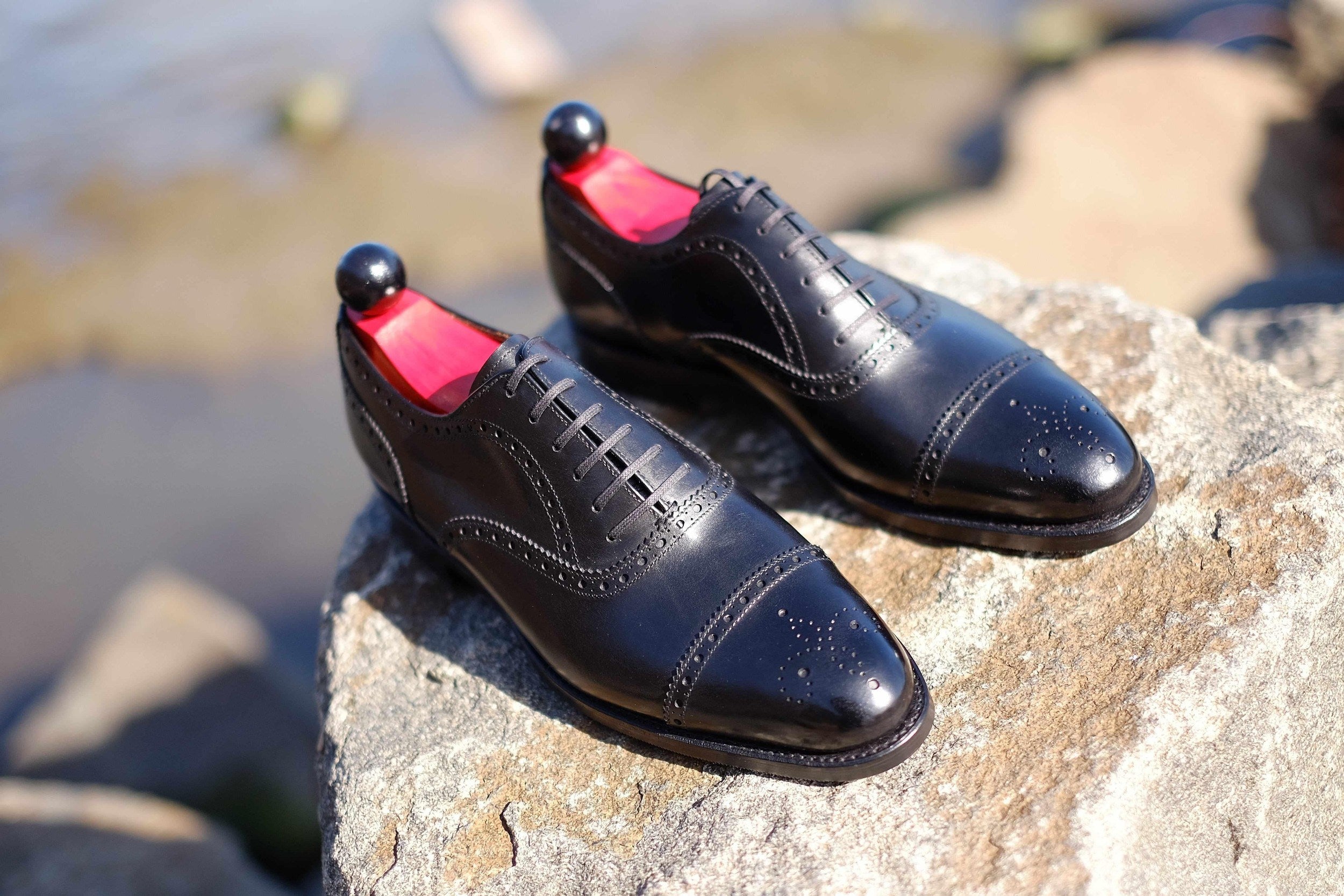 Wenatchee - Black Calf-Captoe Cap Toe Brogue Oxfords-J.FitzPatrick Footwear