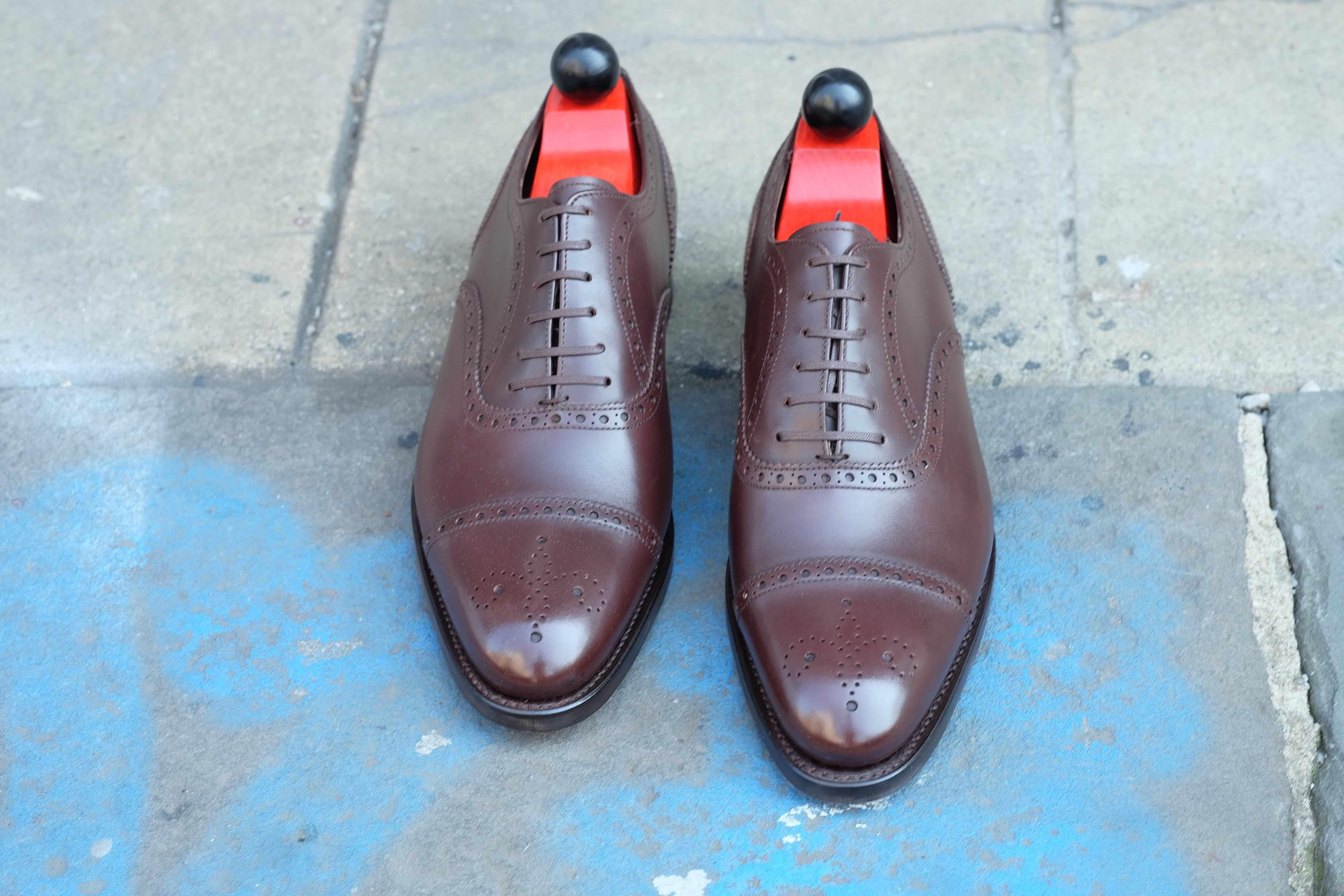 Wenatchee - Dark Oak Calf-Captoe Cap Toe Brogue Oxfords-J.FitzPatrick Footwear