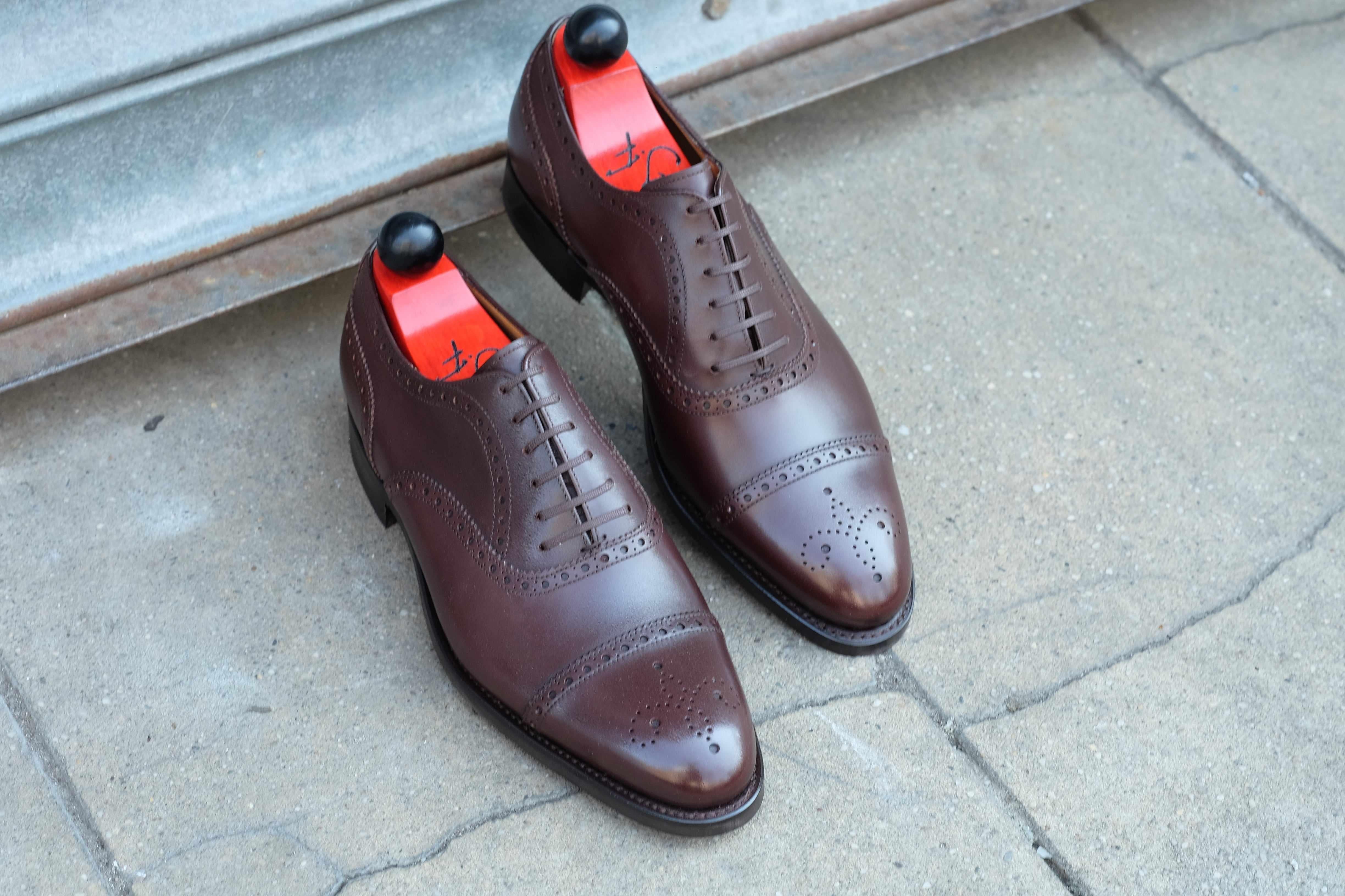 Wenatchee - Dark Oak Calf-Captoe Cap Toe Brogue Oxfords-J.FitzPatrick Footwear