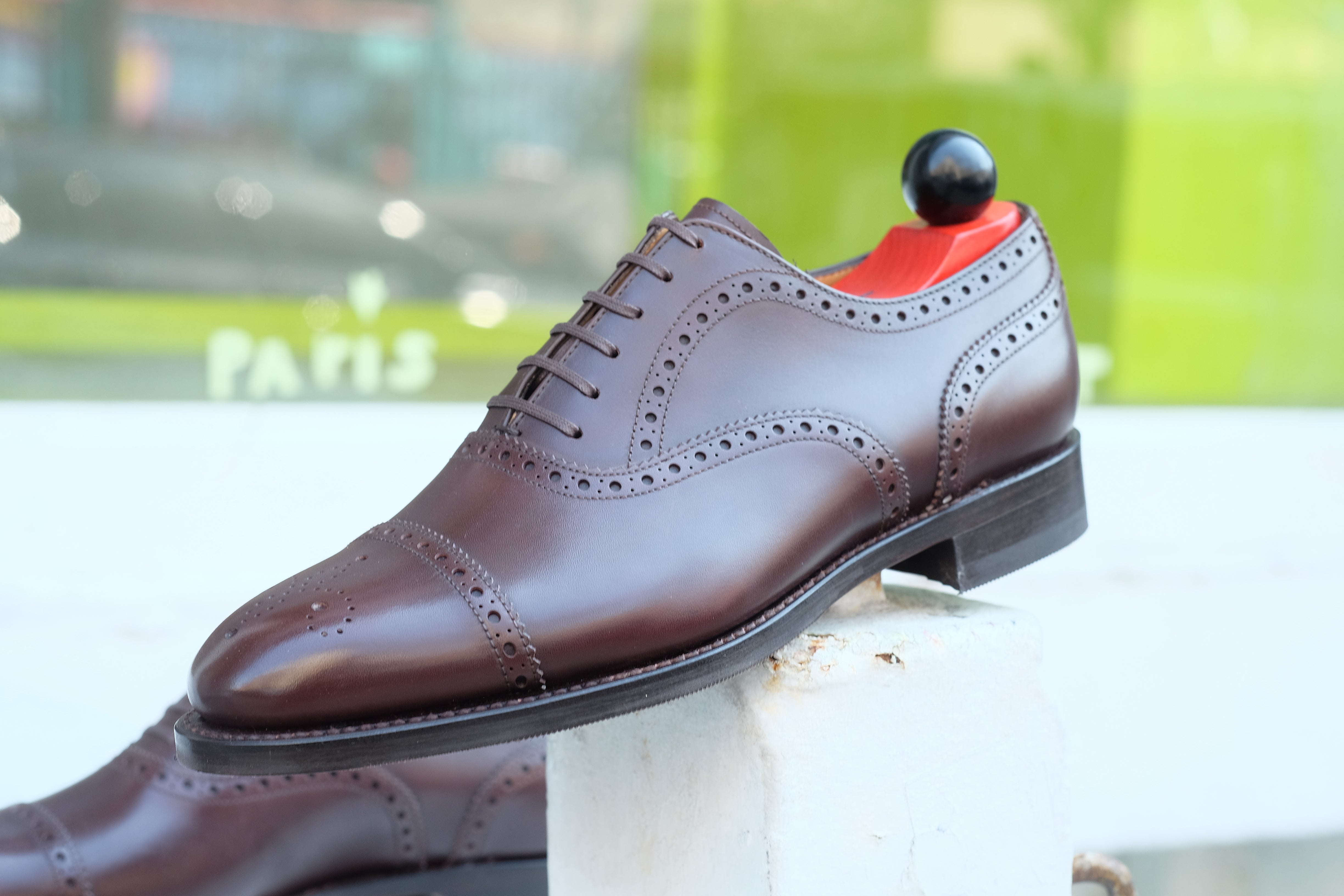Wenatchee - Dark Oak Calf-Captoe Cap Toe Brogue Oxfords-J.FitzPatrick Footwear
