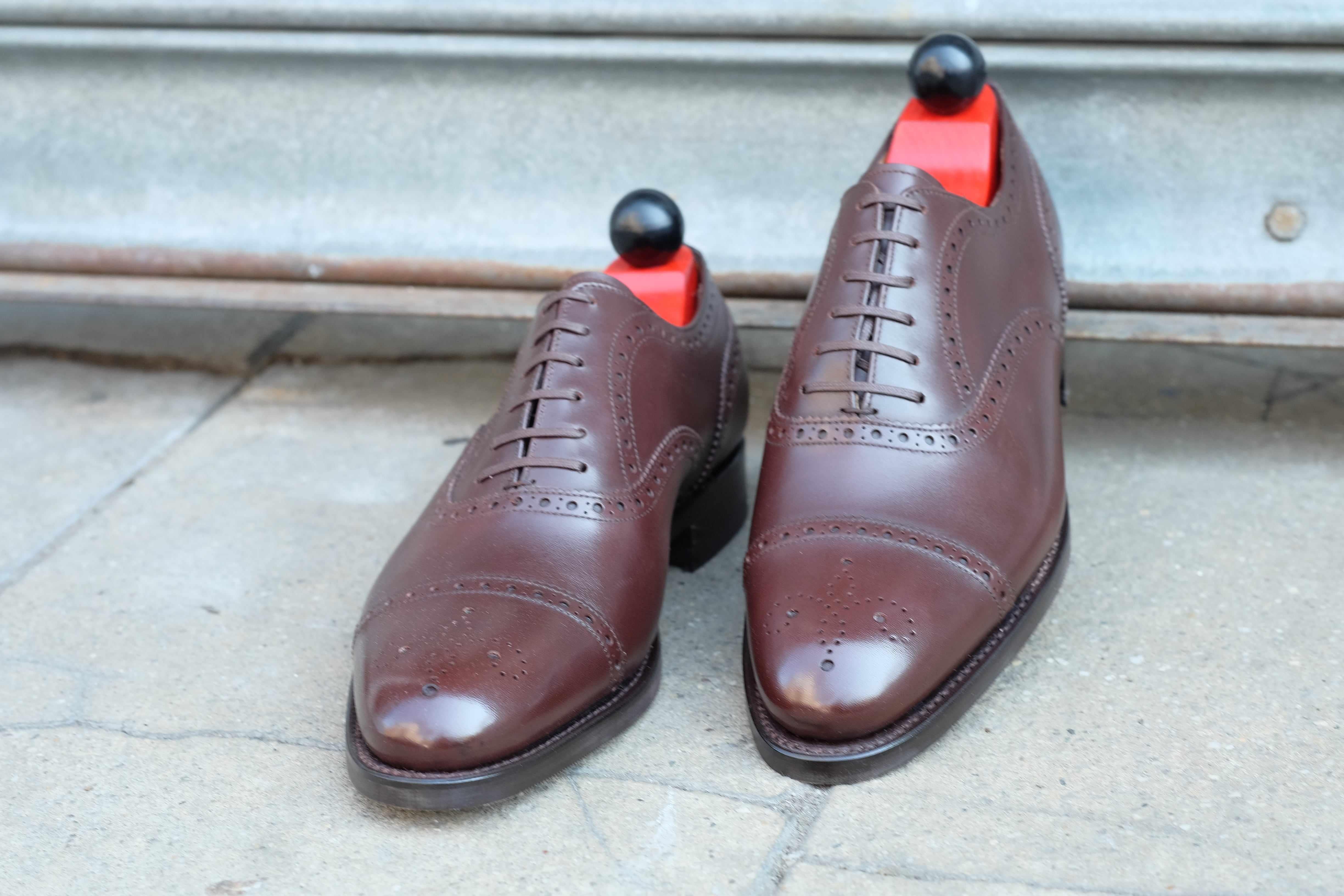Wenatchee - Dark Oak Calf-Captoe Cap Toe Brogue Oxfords-J.FitzPatrick Footwear