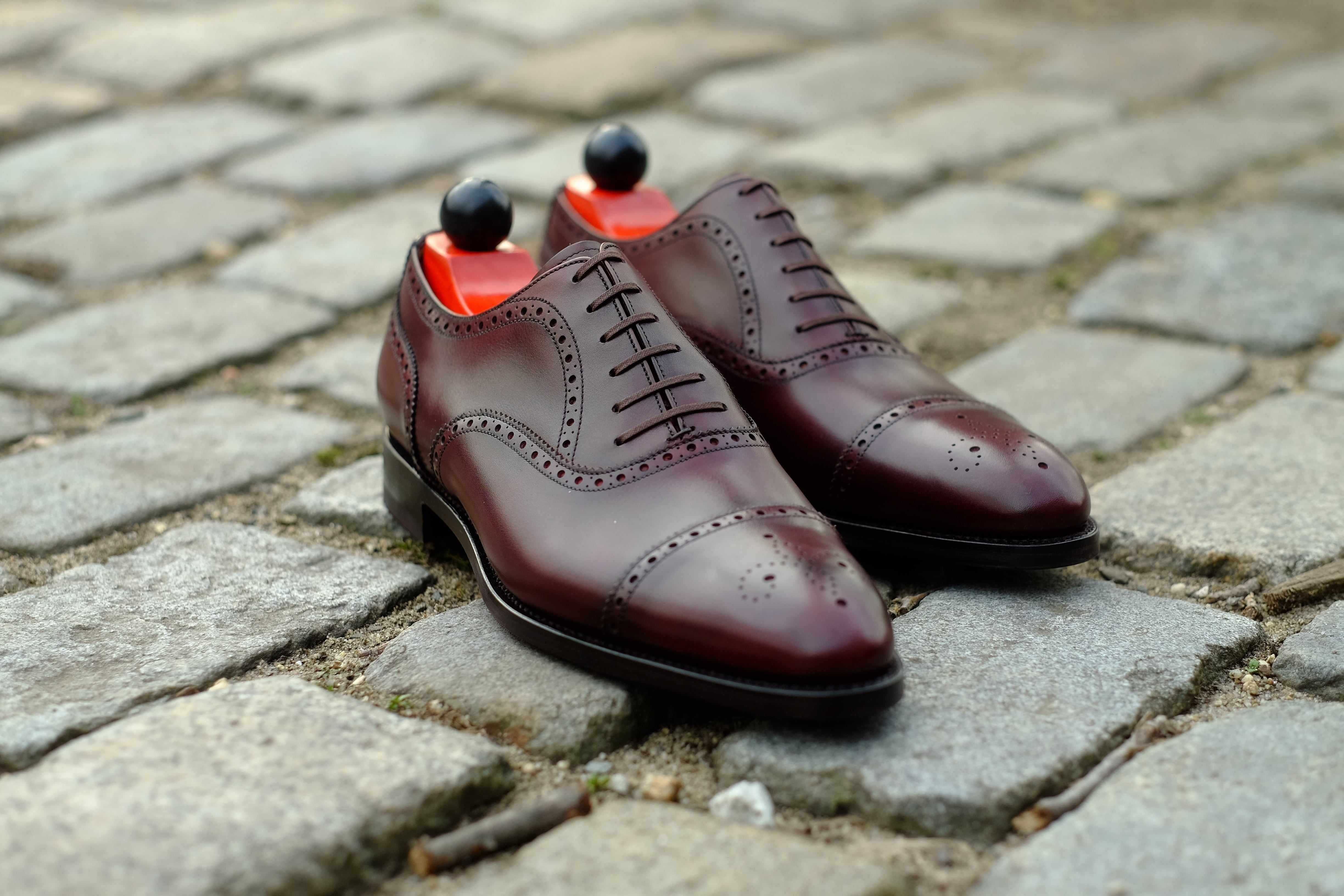 Wenatchee - Sangria Calf-Captoe Cap Toe Brogue Oxfords-J.FitzPatrick Footwear