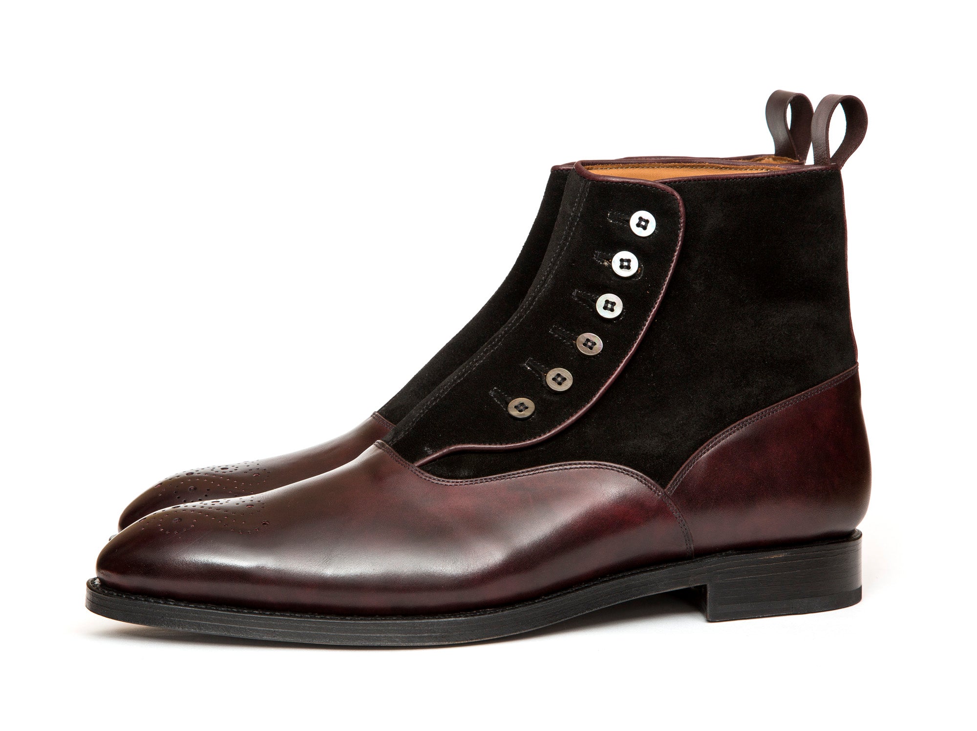 Westlake - MTO - Plum Museum Calf / Black Suede - NGT Last - Double Leather Sole-Made To Order-J.FitzPatrick Footwear