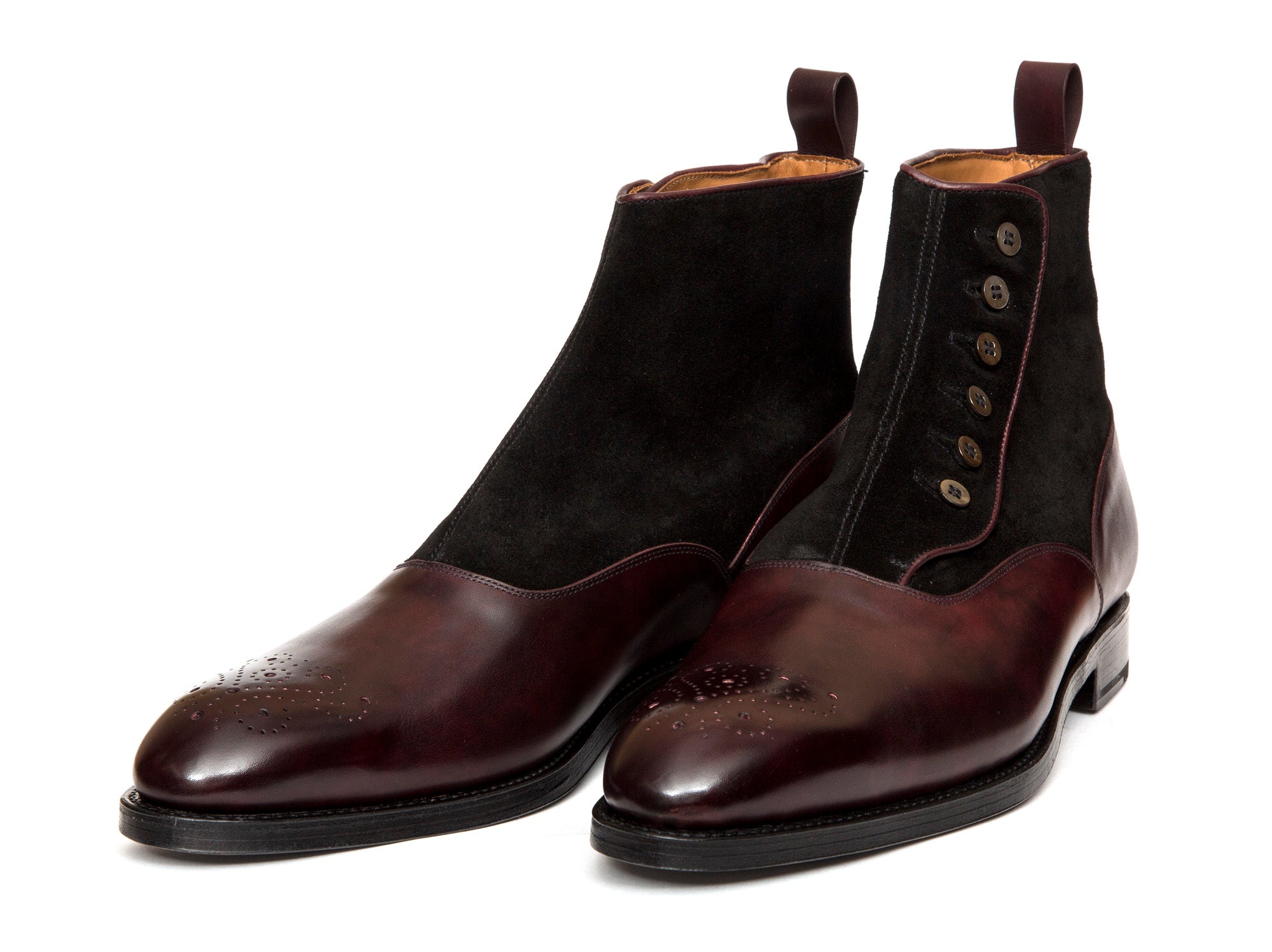 Westlake - MTO - Plum Museum Calf / Black Suede - NGT Last - Double Leather Sole-Made To Order-J.FitzPatrick Footwear