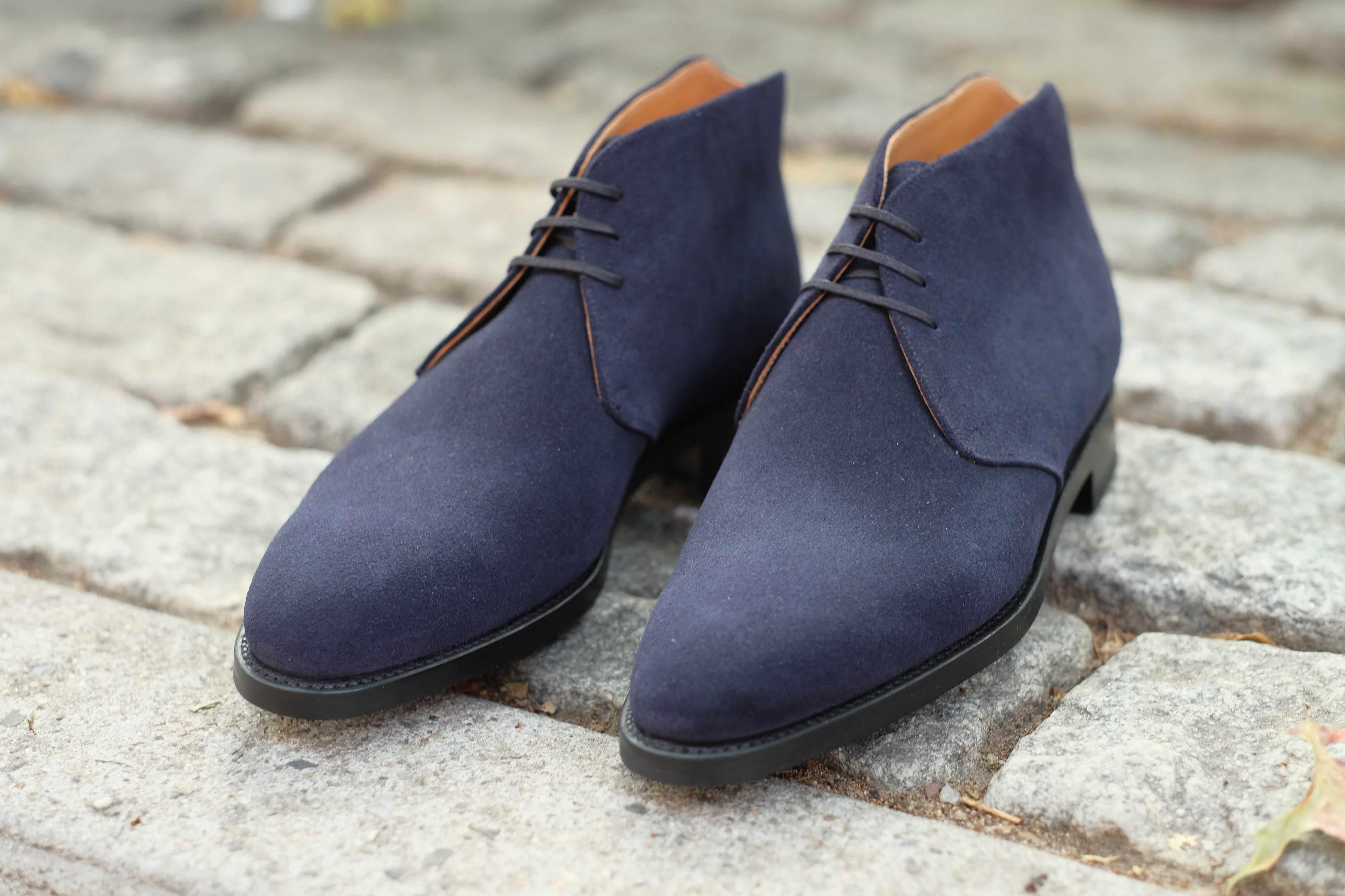 Whatcom - Dark Sapphire Suede-Chukka Boots-J.FitzPatrick Footwear