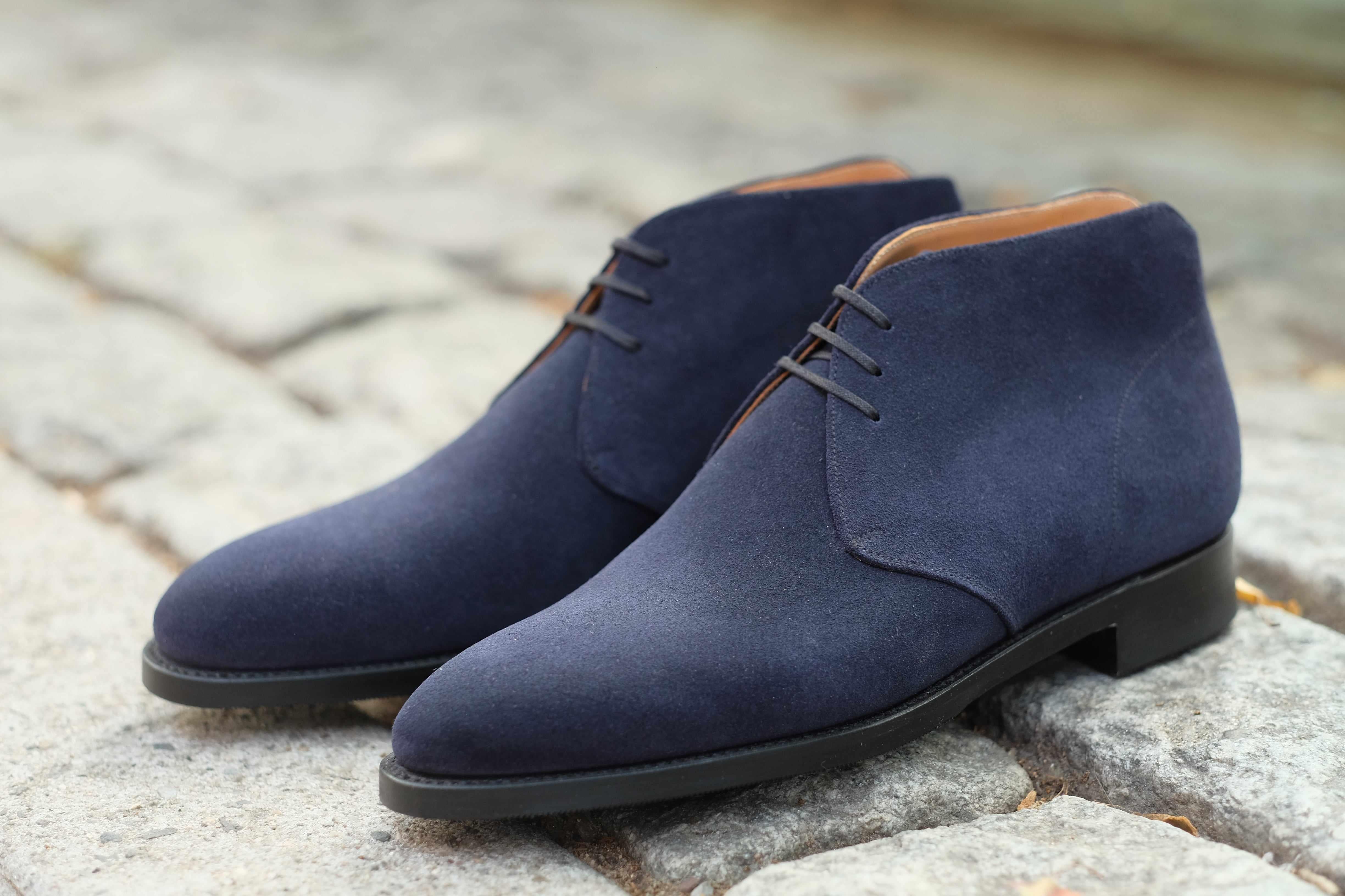 Whatcom - Dark Sapphire Suede-Chukka Boots-J.FitzPatrick Footwear