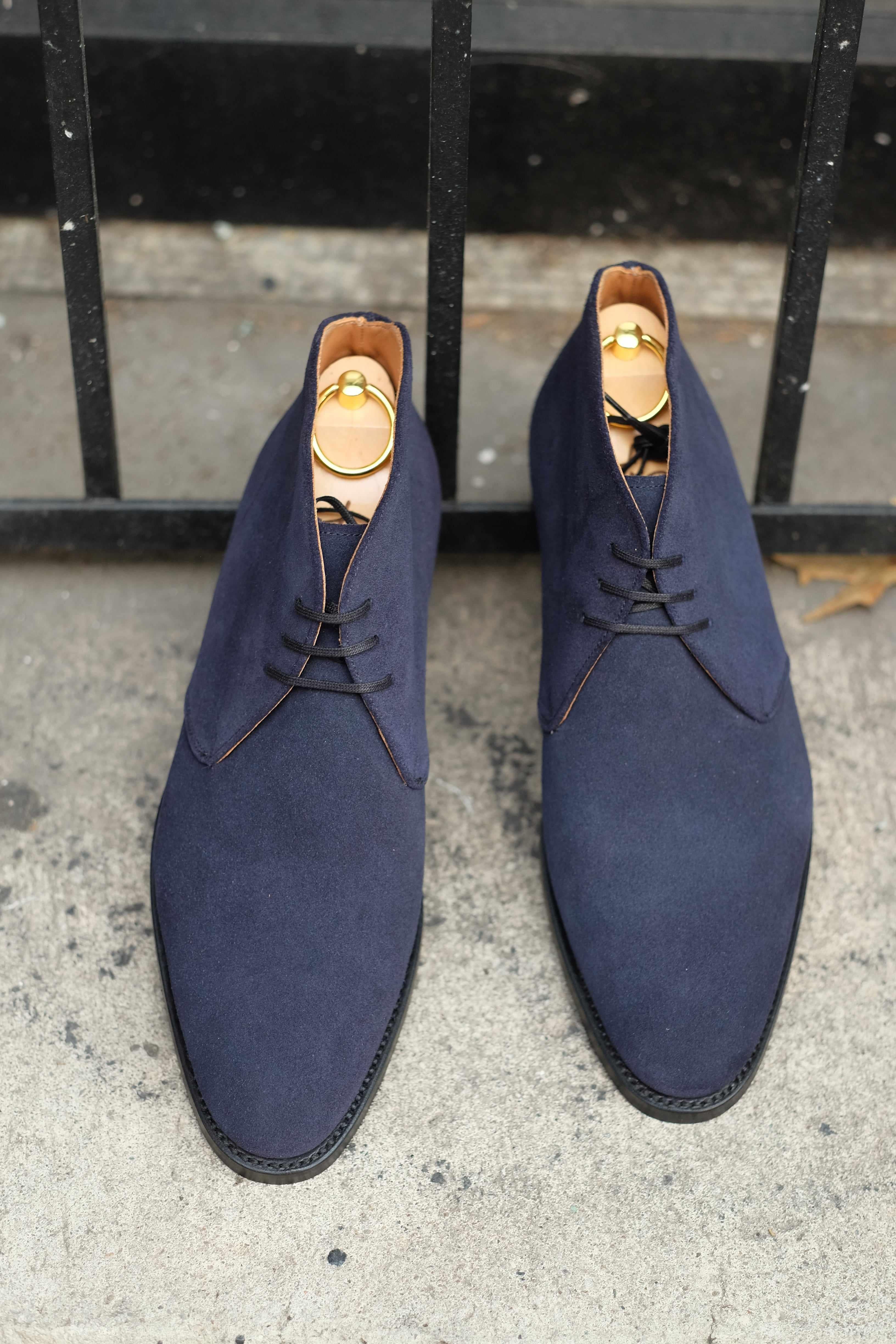 Whatcom - Dark Sapphire Suede-Chukka Boots-J.FitzPatrick Footwear