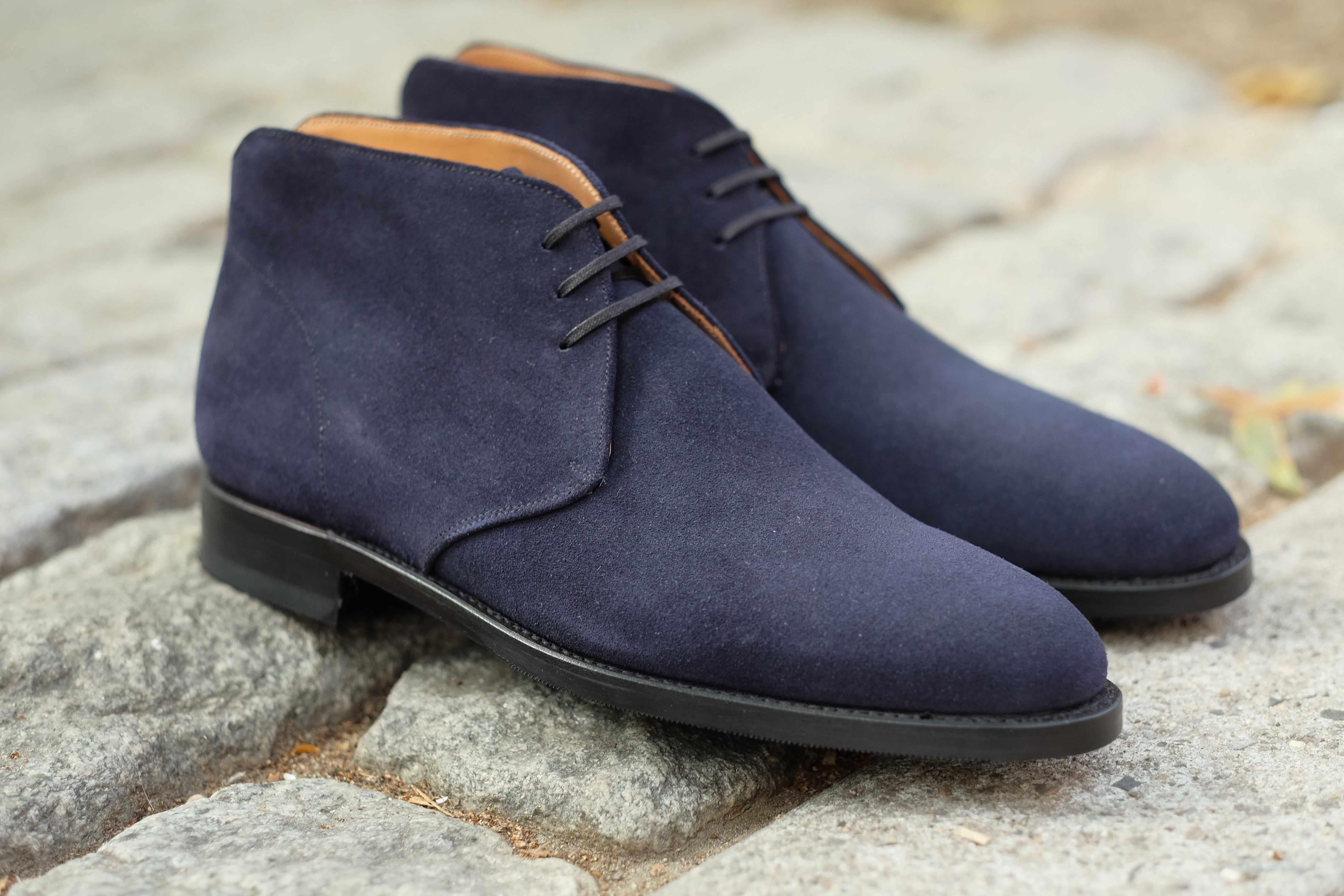 Whatcom - Dark Sapphire Suede-Chukka Boots-J.FitzPatrick Footwear
