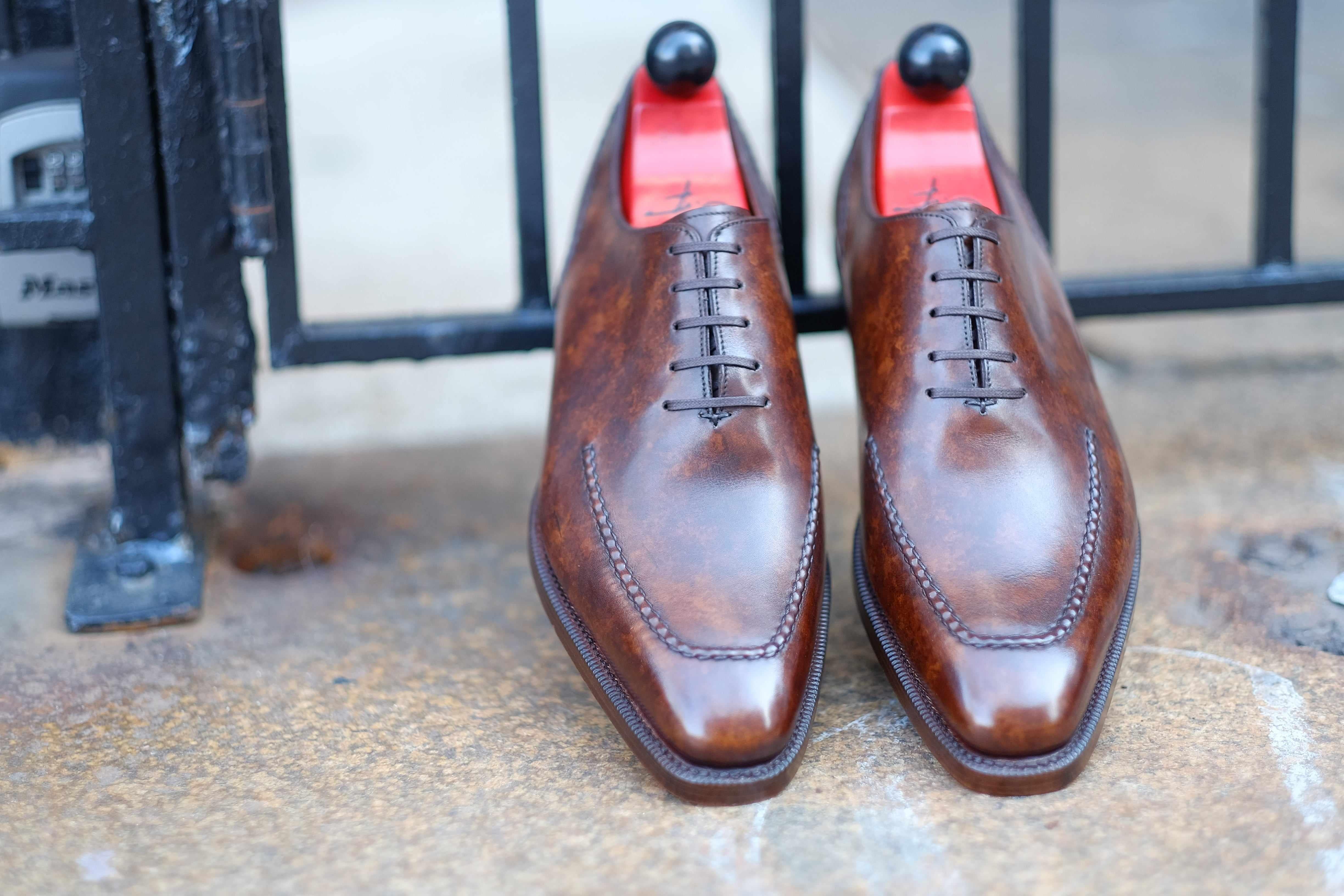 Whittier - Copper Marble Patina-Wholecut Oxfords-J.FitzPatrick Footwear