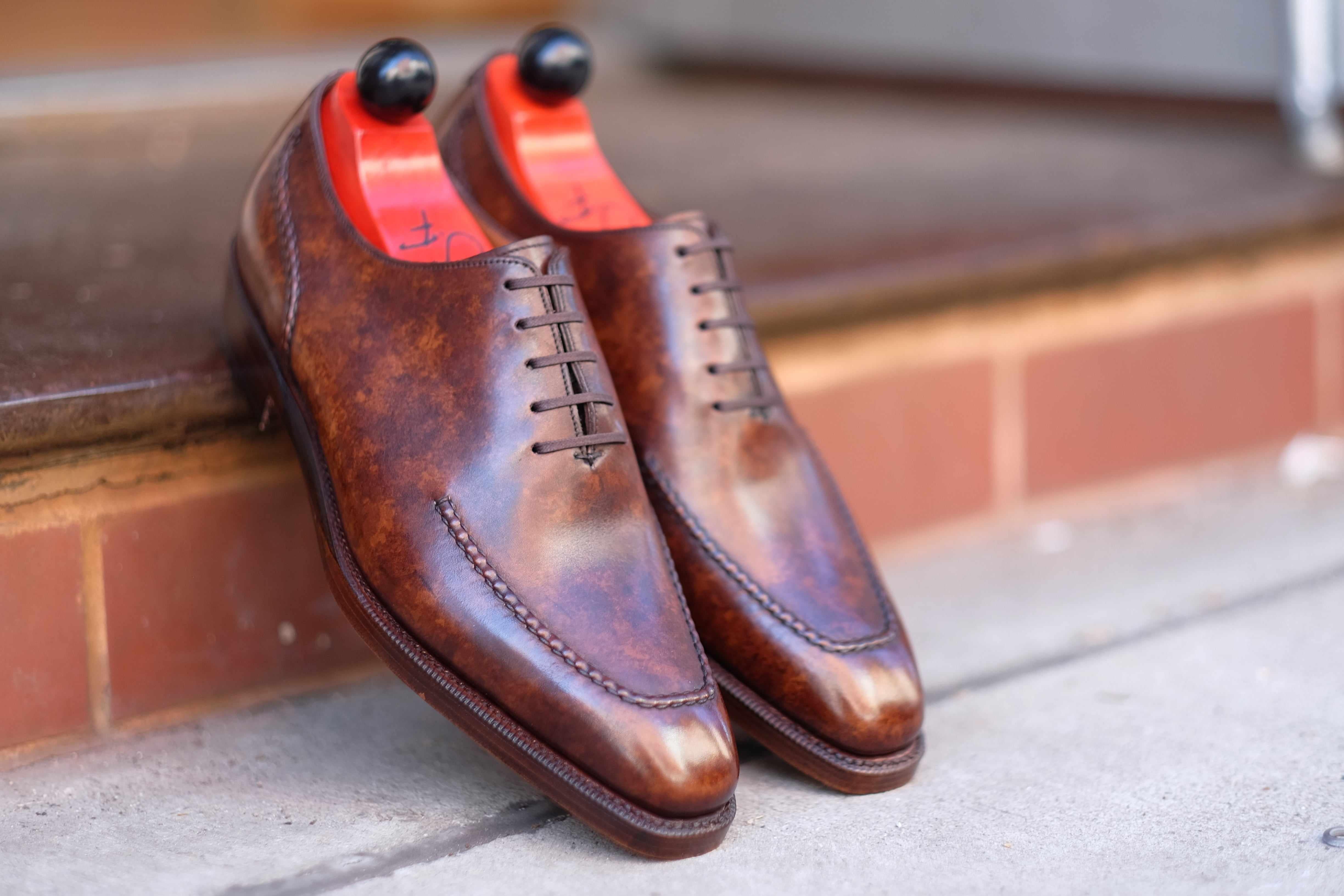 Whittier - Copper Marble Patina-Wholecut Oxfords-J.FitzPatrick Footwear